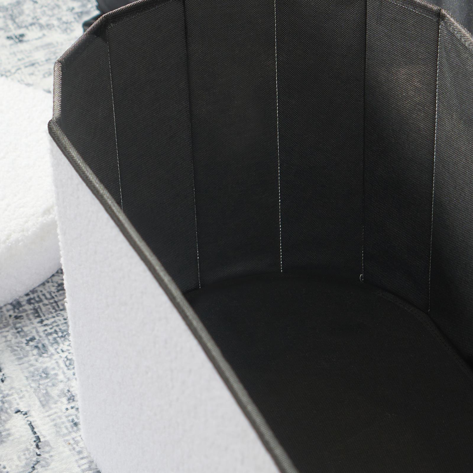 Ottoman Storage Box Folding Footstool Space Saving Boucle Teddy Fleece Seat Tub - Picture 20 of 34
