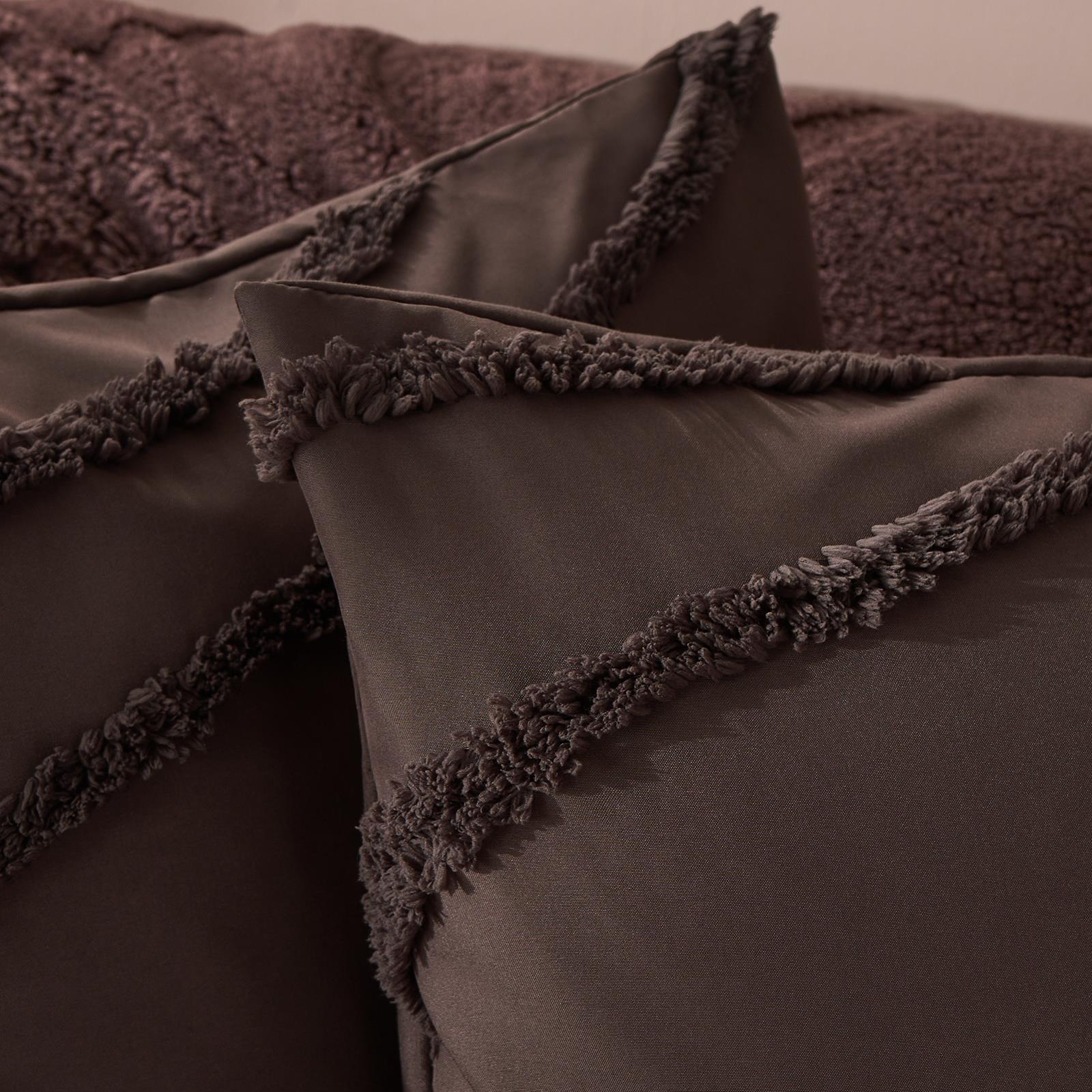 OHS Tufted Contour Cushion Covers 2 Pack Decorative Square Pillowcases