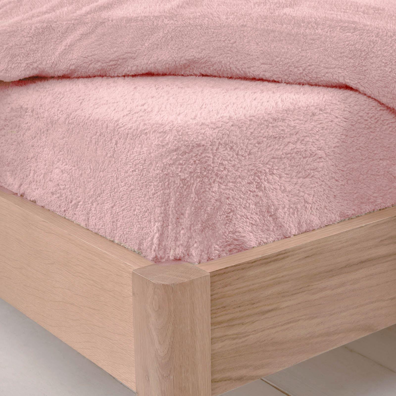 OHS Teddy Fleece Fitted Sheet Thermal Warm Single Double King Bedding NEW