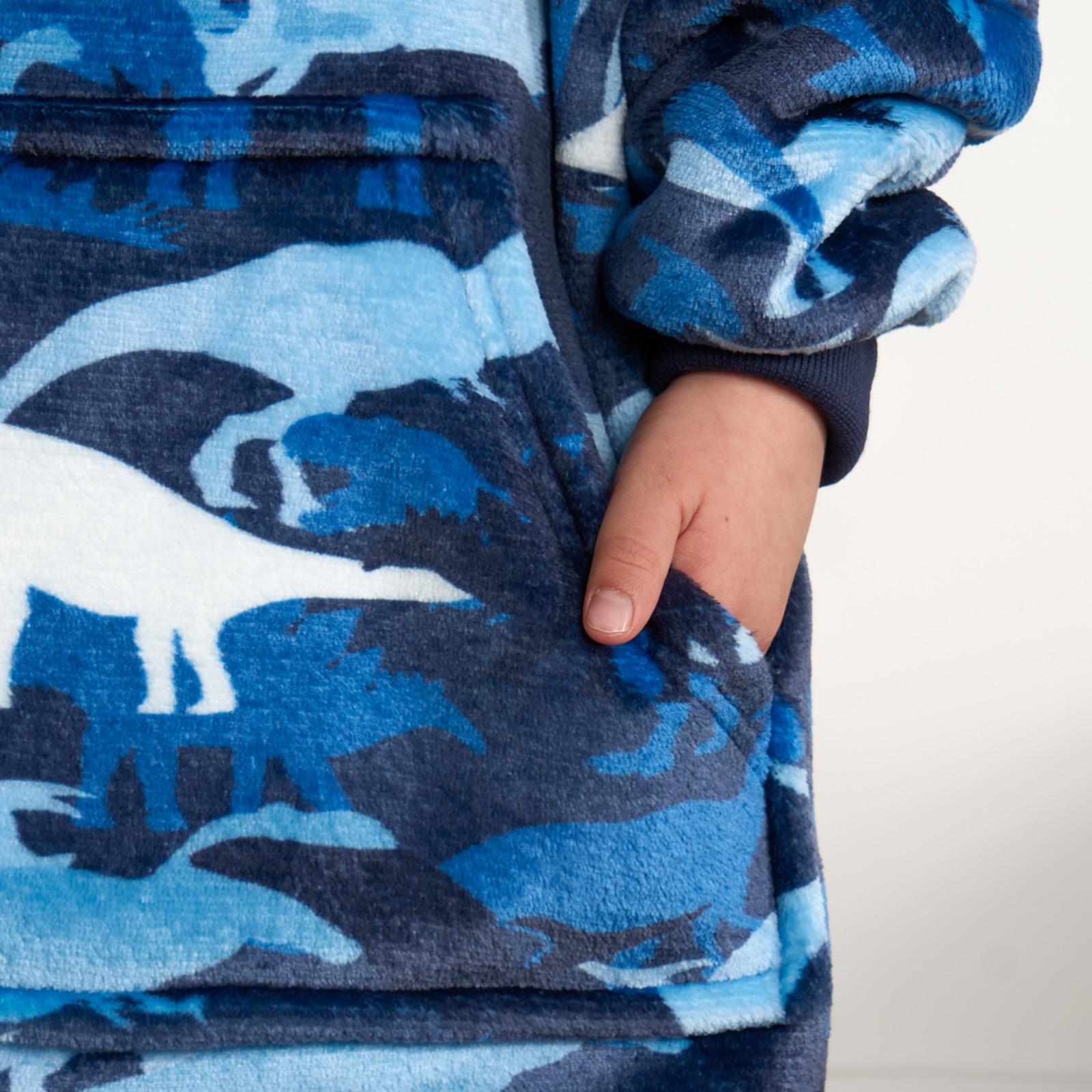 Kids Hoodie Blanket Oversized Sherpa Fleece Jumper Sweatshirt Soft Warm Throw - Picture 76 of 169