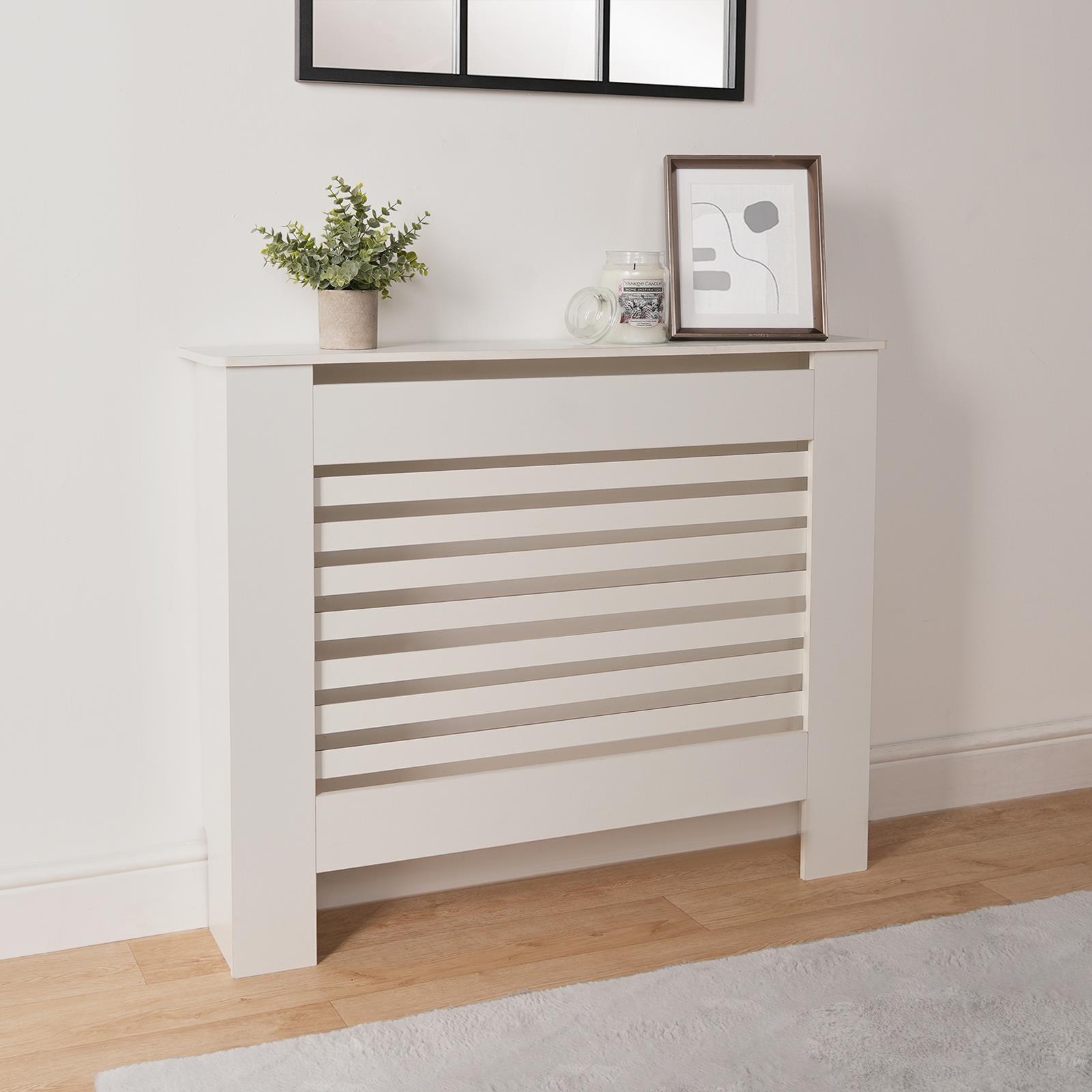 Wooden Radiator Cover Side Board S M L Cabinet Shelf Modern Hallway Furniture - Picture 22 of 55