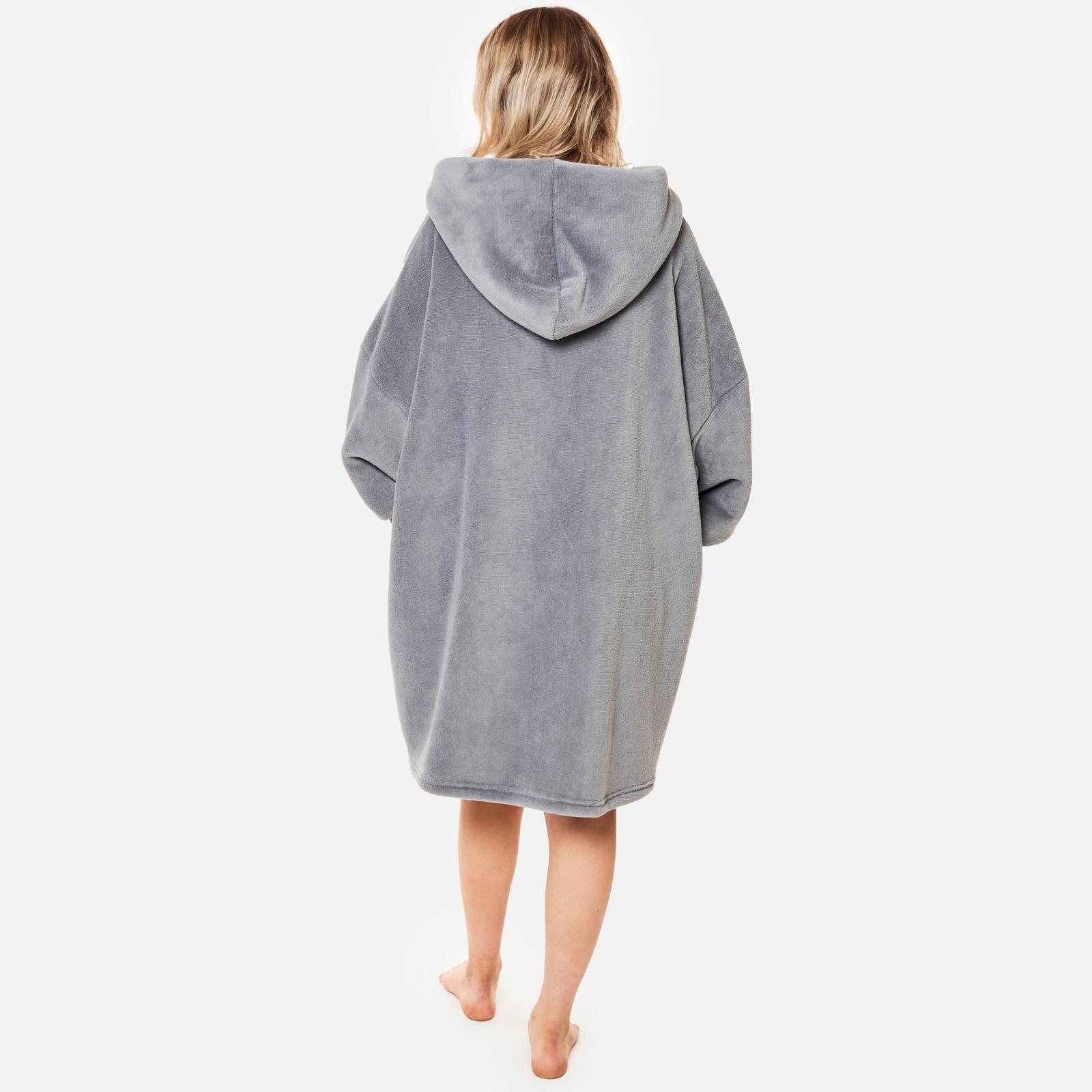 Sienna Zip Up Wearable Hoodie Blanket Oversized Sherpa Fleece Sweatshirt  Jumper | eBay