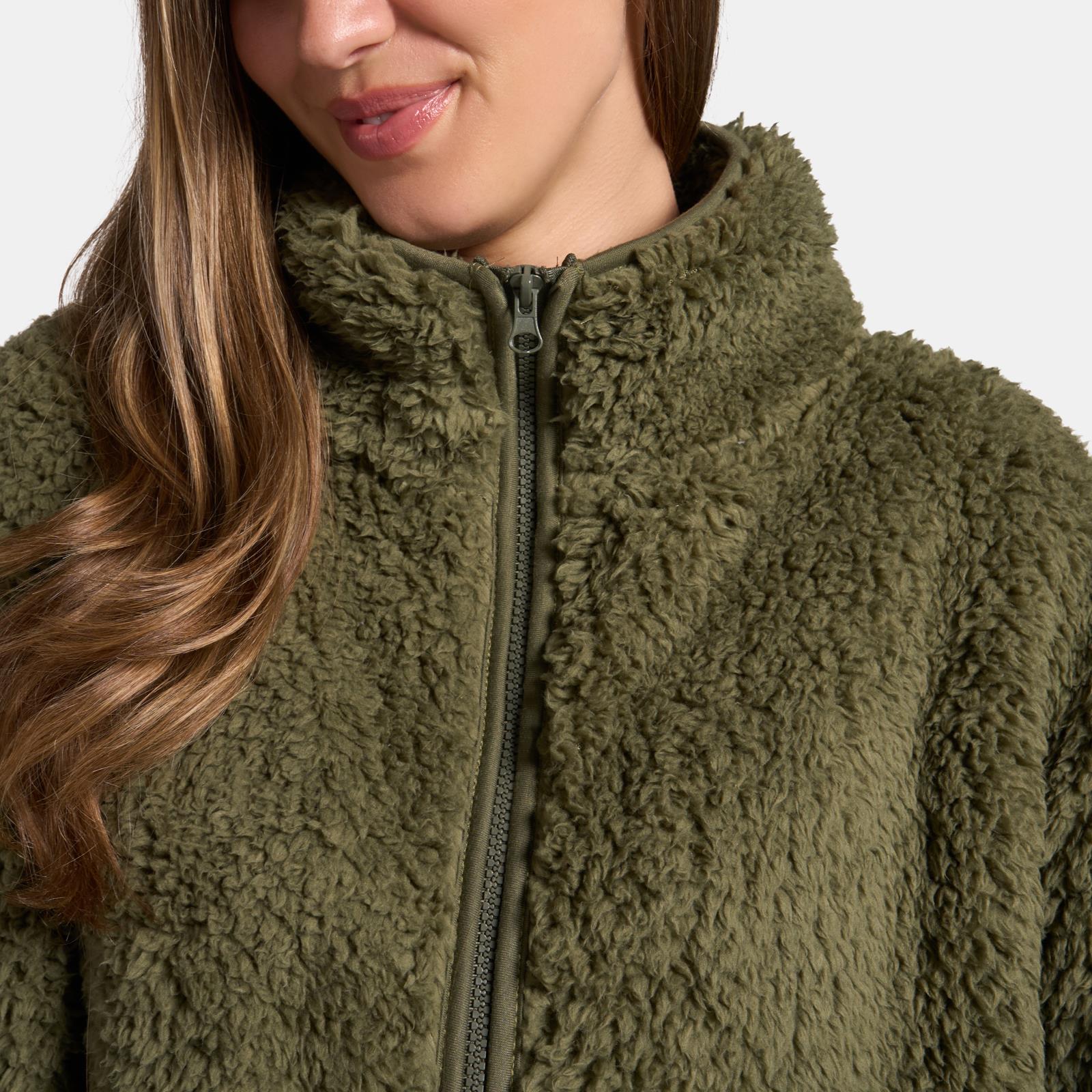 OHS Teddy Fleece Jacket Coat Soft Plush Unisex Warm Outerwear Full Zipper