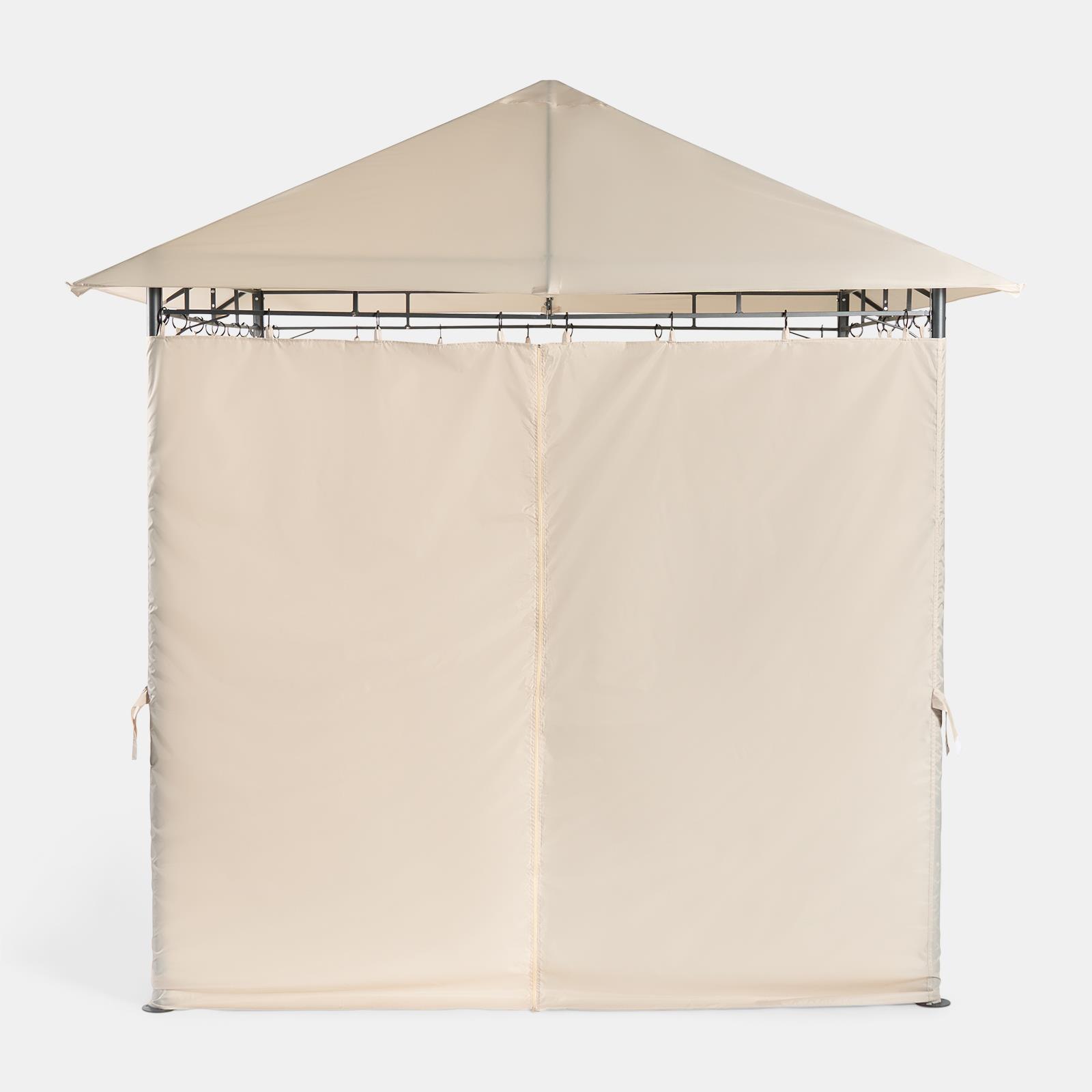 OHS Metal Garden Gazebo with Curtains Outdoor Party Tent Canopy Waterproof