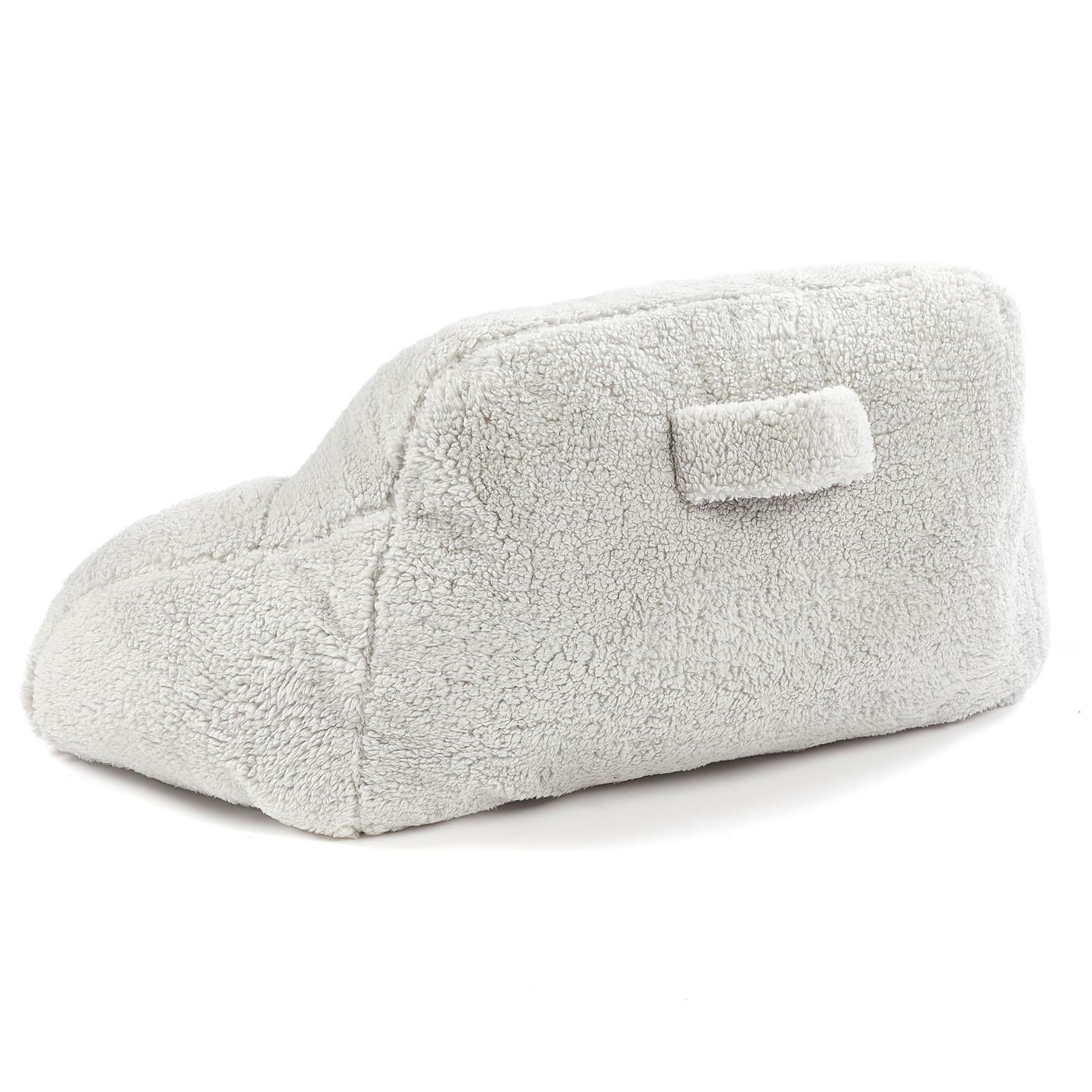Teddy Fleece Bed Reading Cushion Pillow with Arms Lumbar Chair Back Rest Support - Picture 31 of 59