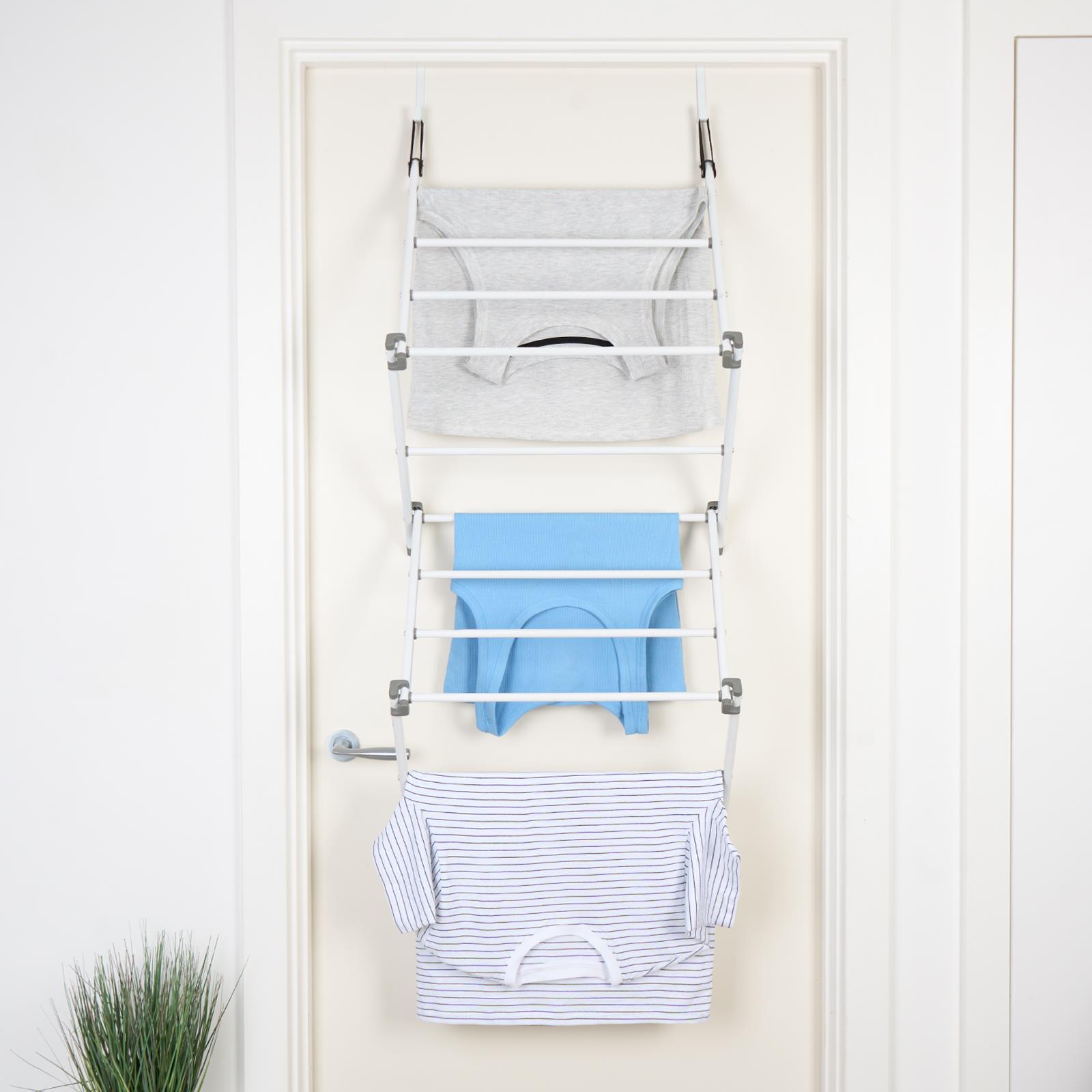 Over Door Clothes Airer Utility Caravan Towel Clothes Drying Rack Hanger Compact