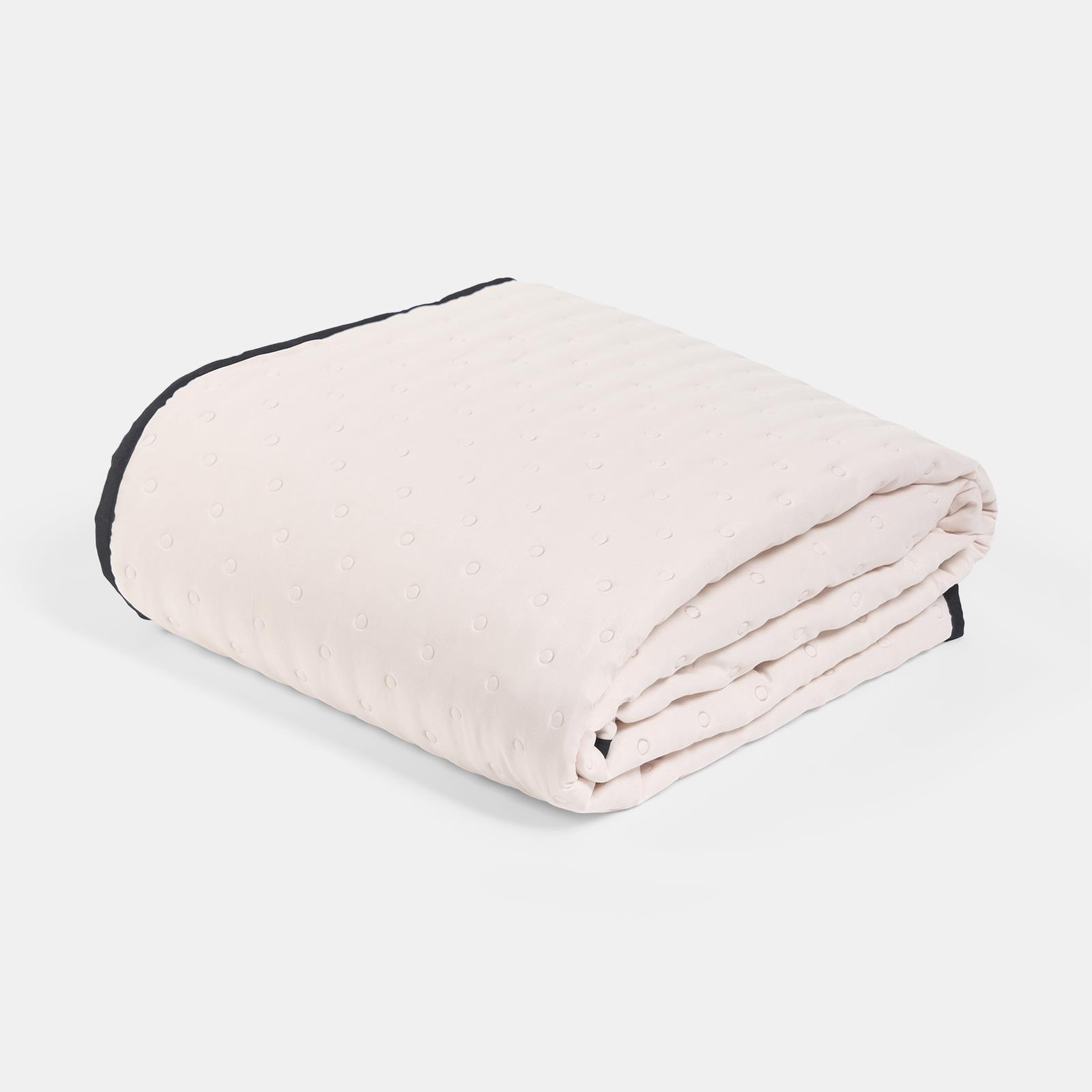 OHS Piped Scallop Throw Quilted Blanket Winter Soft Warm Bedspread