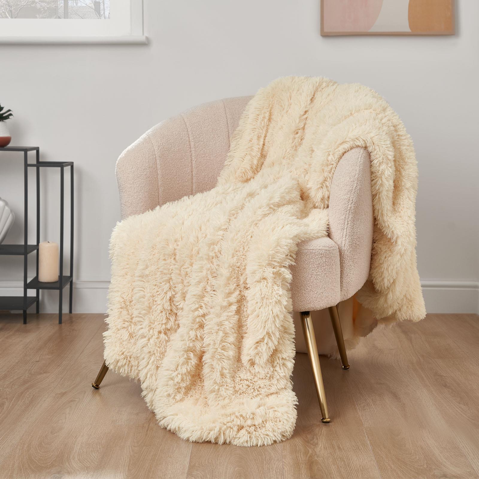 OHS Ultra Soft Fluffy Fleece Throw Luxurious Bed Couch Blanket