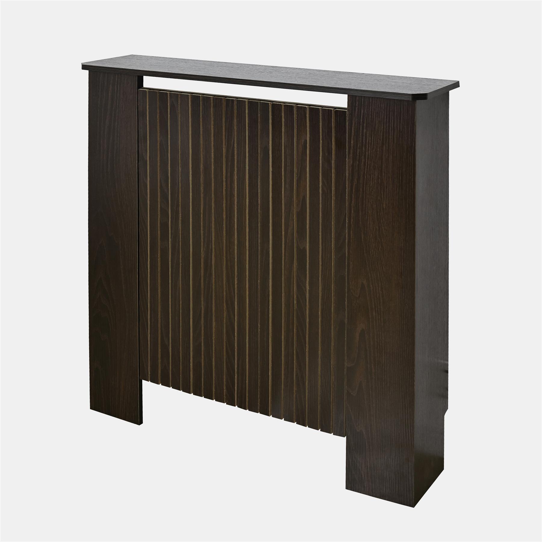 OHS Ribbed Radiator Cover Slatted Engineered Wood Side Board S M L Cabinet Shelf