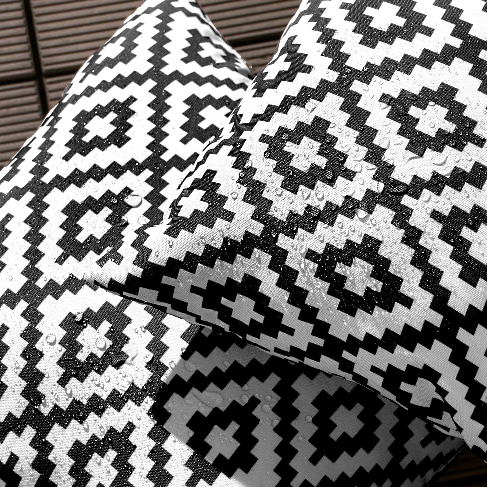 OHS Print Outdoor Cushion Covers Garden Water Resistant Filled Inserts Seat Set