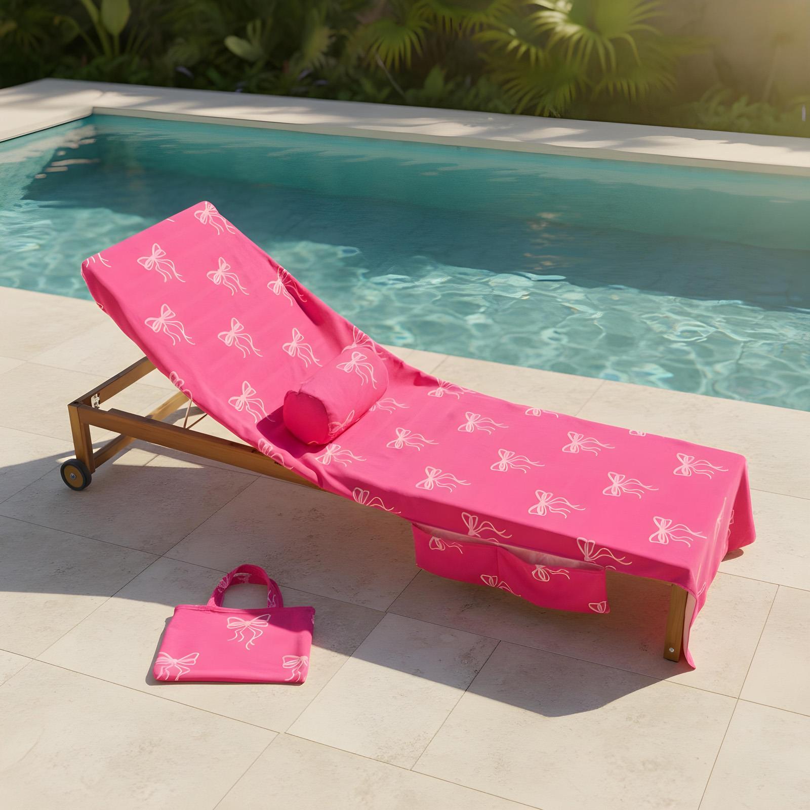 OHS Bows Beach Bolster Travel Cushion Neck Support Filled Pillow