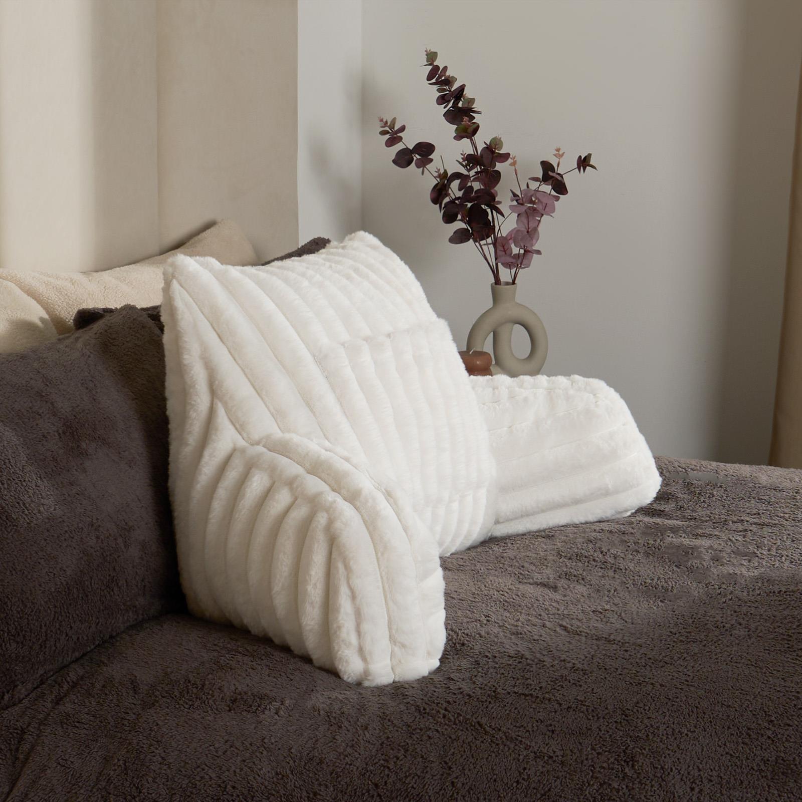OHS Reading Cuddle Cushion Fleece Heatable Pillow Arms Chair Back Support