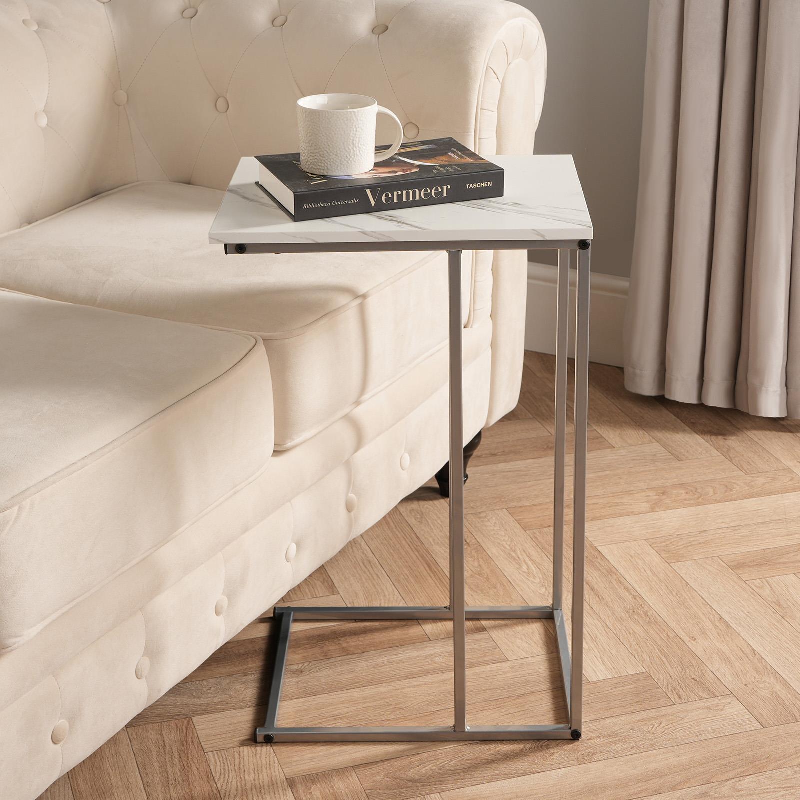 C Shape Table Coffee Laptop Side End Living Room Furniture Bedside Nightstand