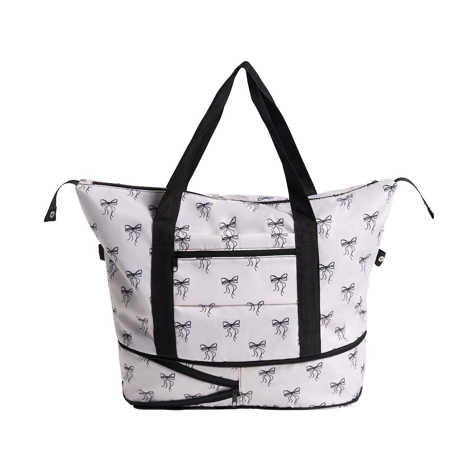 OHS Bows Weekend Travel Bag Expandable Shoe Compartment Cabin Duffle