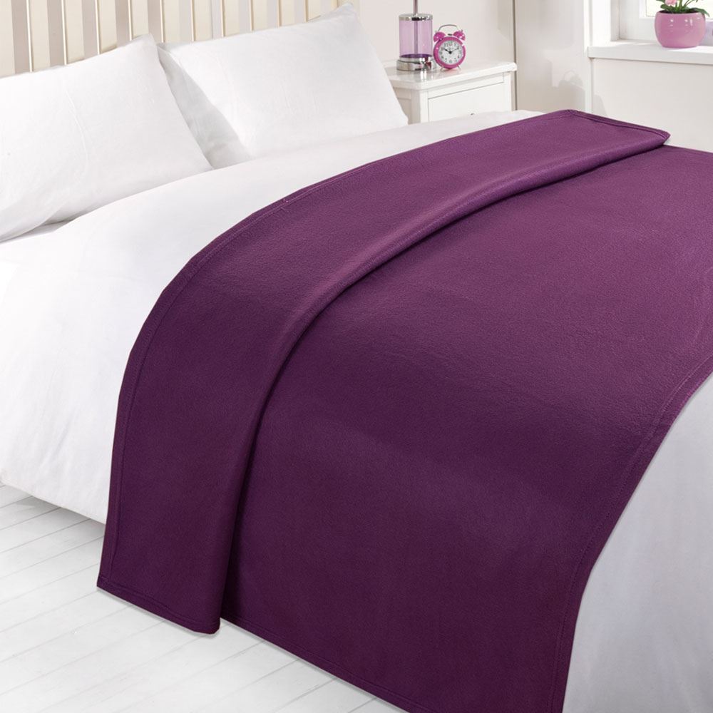 Wholesale 10 x Plain Fleece Blanket Bulk Warm Sofa Throw Over 120 x