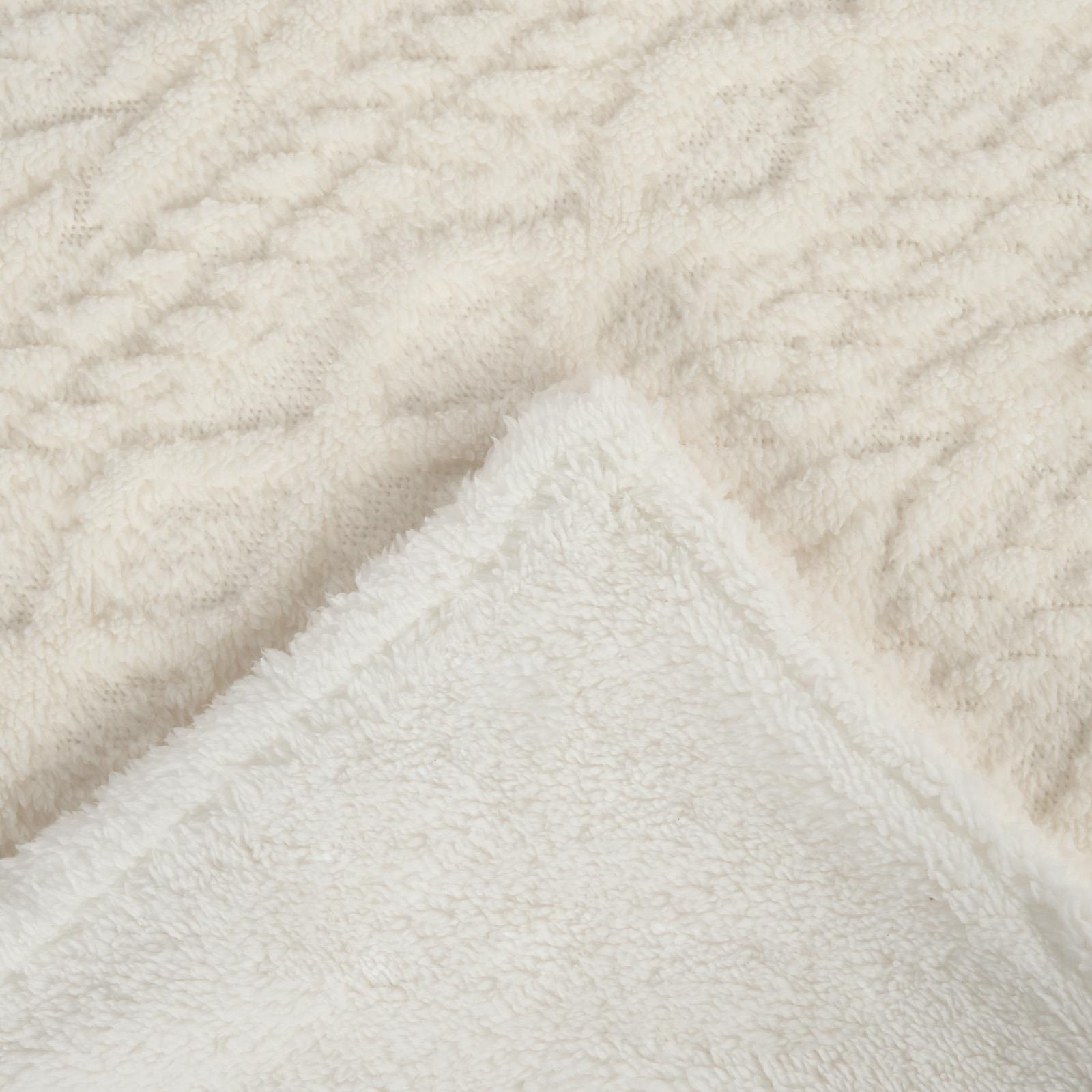 OHS Cable Knit Blanket Sherpa Fleece Sofa Plush Soft Warm Throw Over Bed Chair