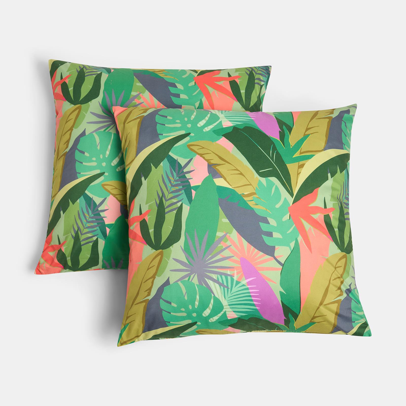 OHS Print Outdoor Cushion Covers Garden Water Resistant Filled Inserts Seat Set