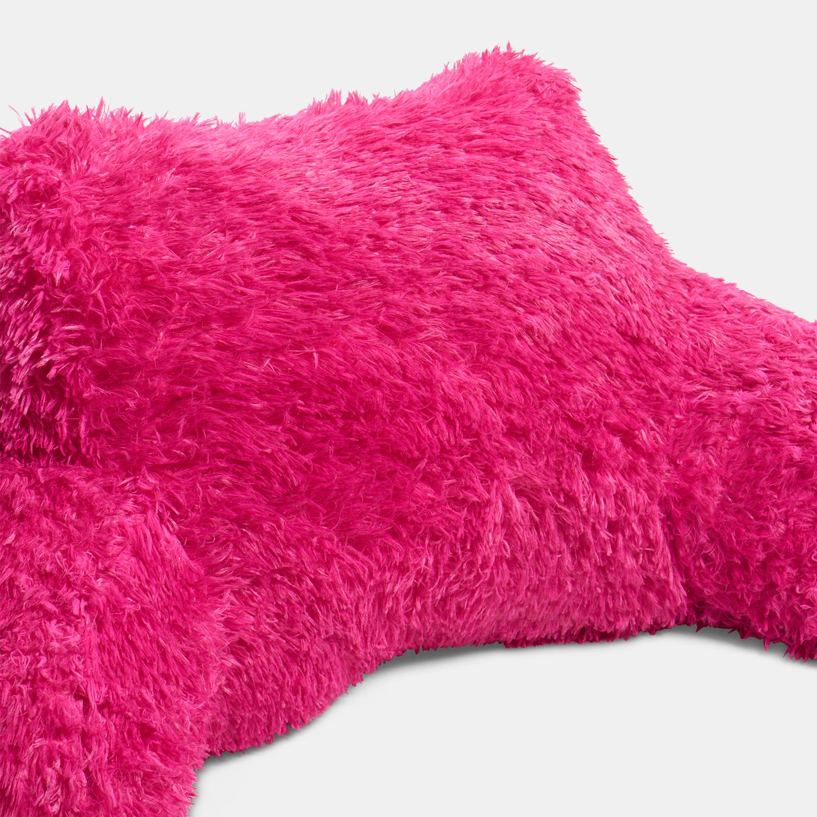 OHS Fluffy Cuddle Cushion Reading Pillow with Arms Lumbar Bed Chair