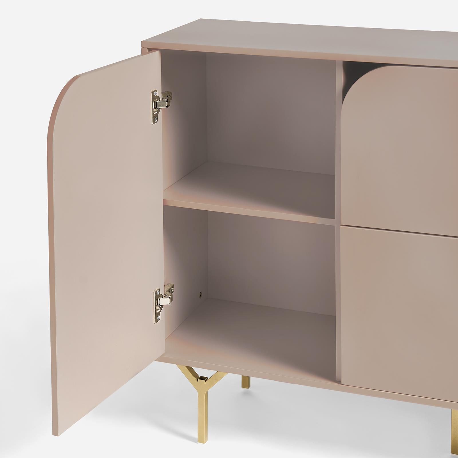 OHS Curved Look Sideboard Display Unit Buffet Cabinet Sideboard Cupboard Storage