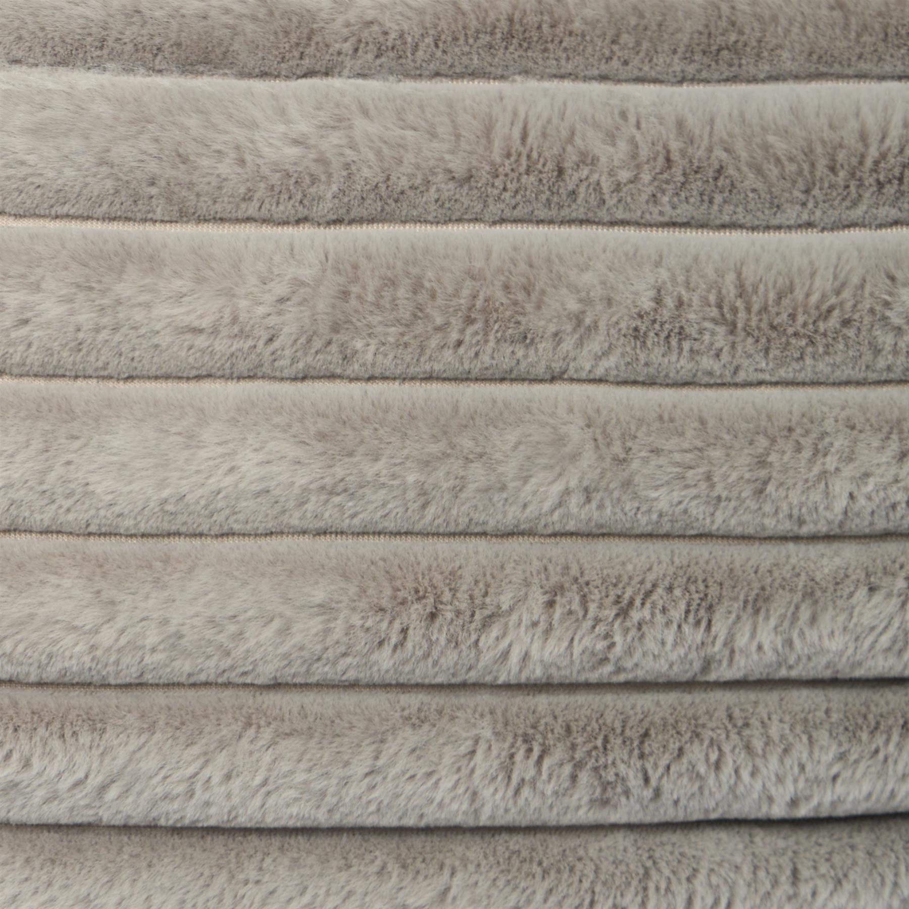 OHS Ribbed Bolster Pillow Faux Fur Long Luxury Soft Maternity Support Cushion
