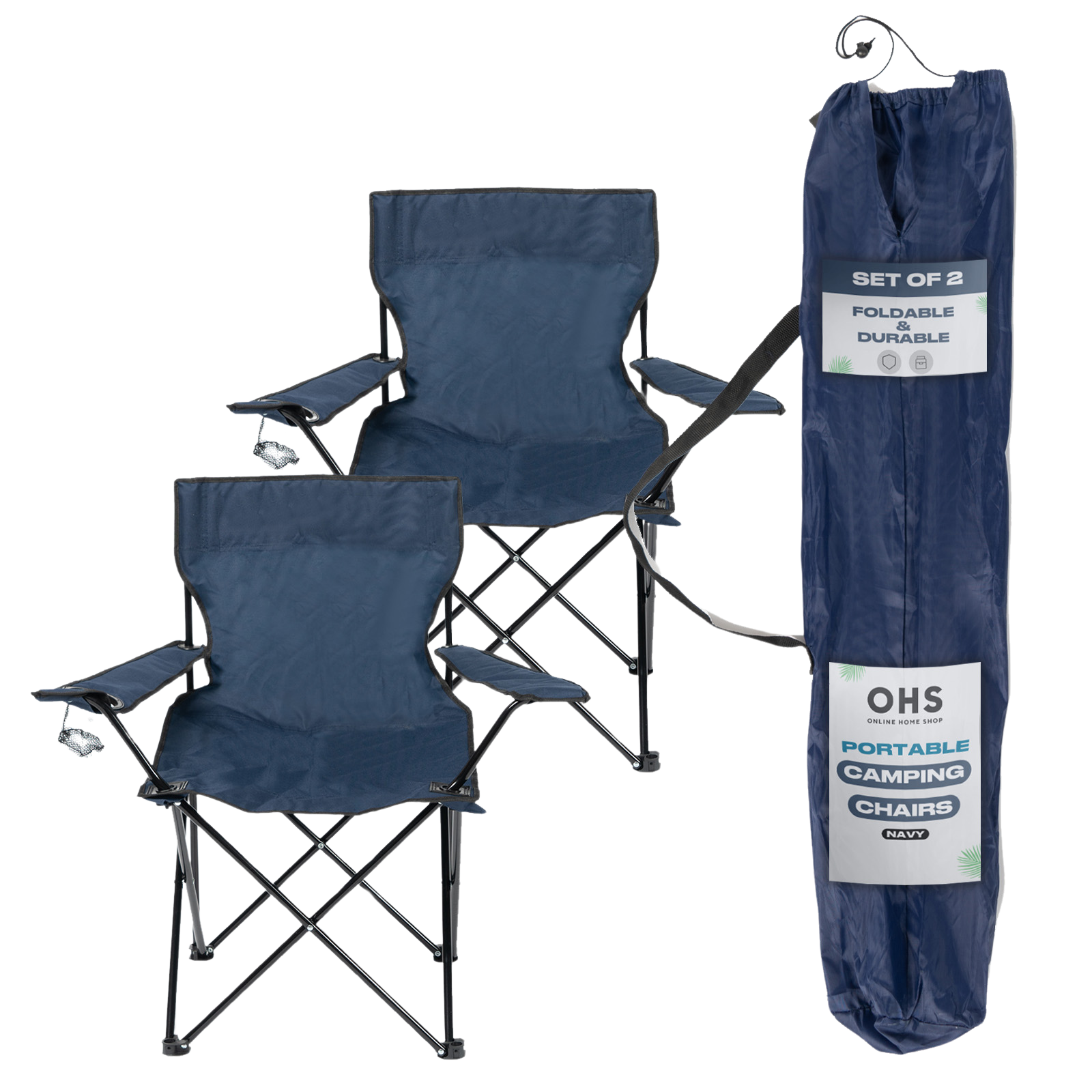 OHS Outdoor Camping Chair Folding Portable Picnic Garden Seat