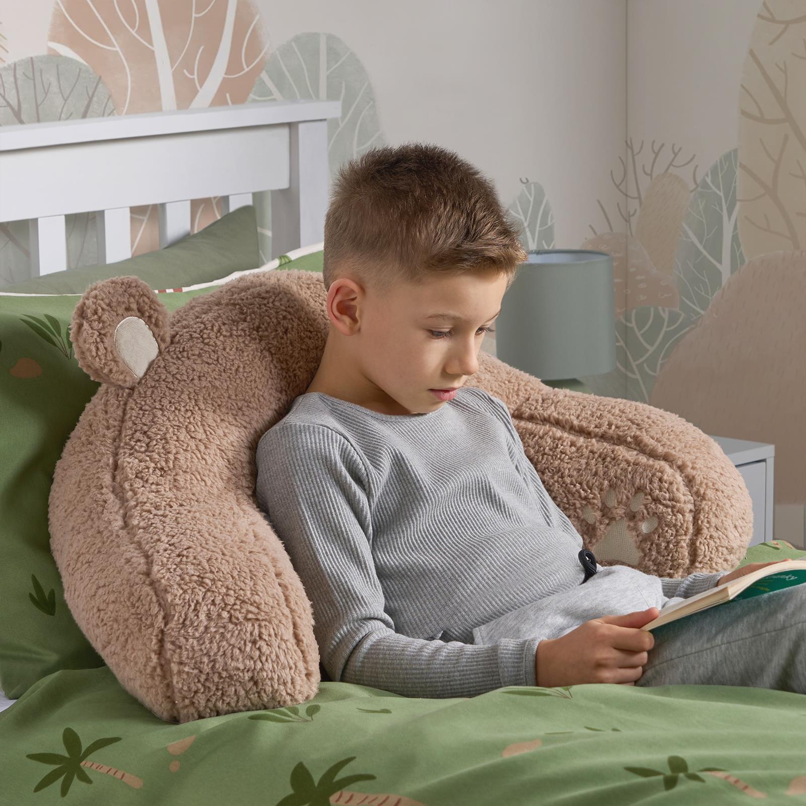 Bear Teddy Fleece Reading Cuddle Cushion Soft Plush Gaming Reading Bed Support