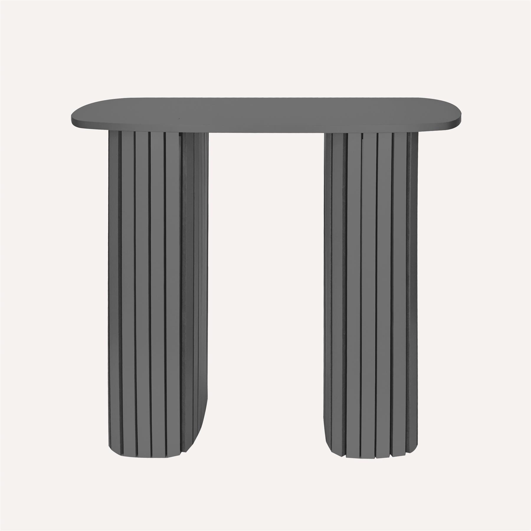OHS Madison Console Table Ribbed Engineered Wood Entryway Display Unit Decor