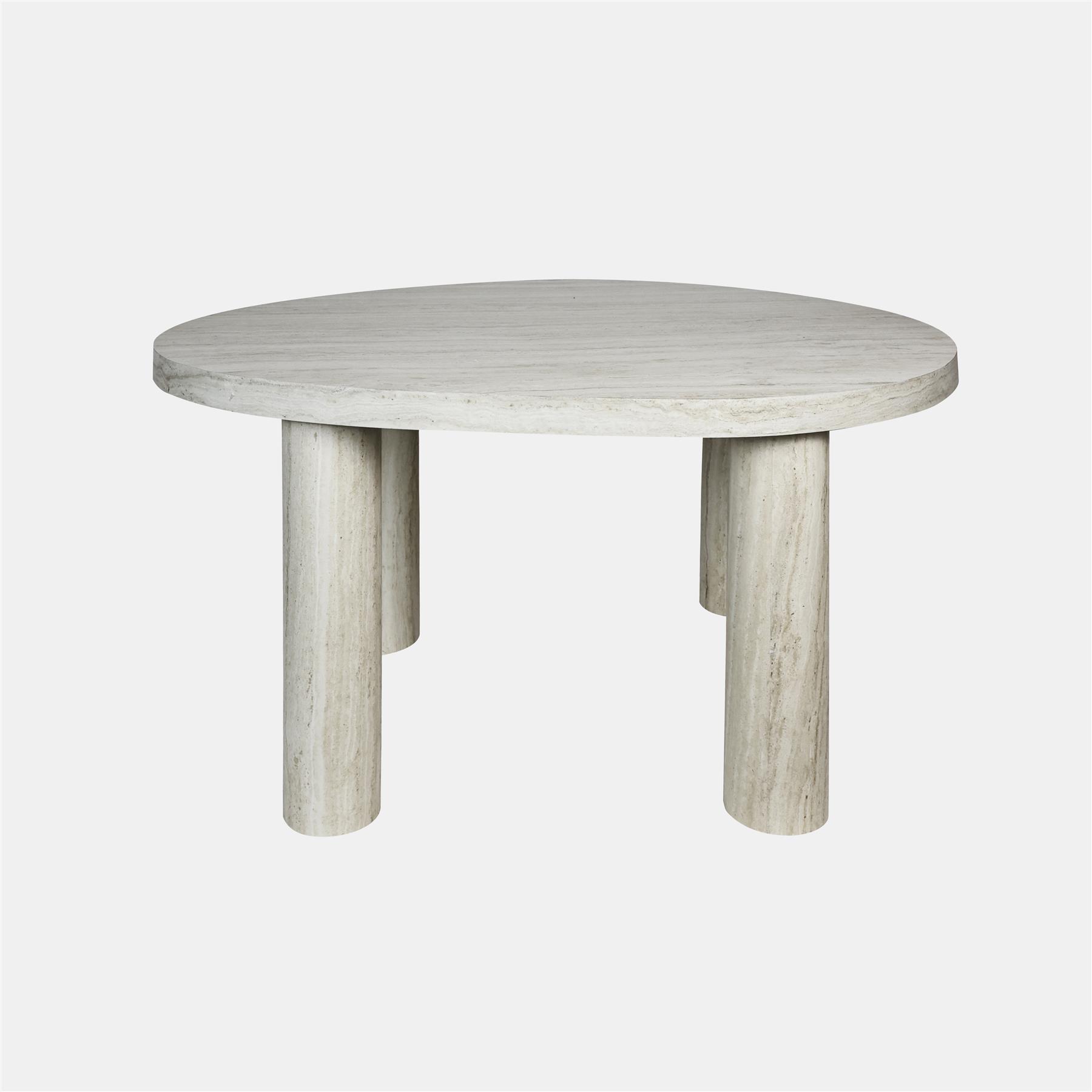 OHS 4 Legged Coffee Table Travertine Wood Effect Living Room Home Decor Modern