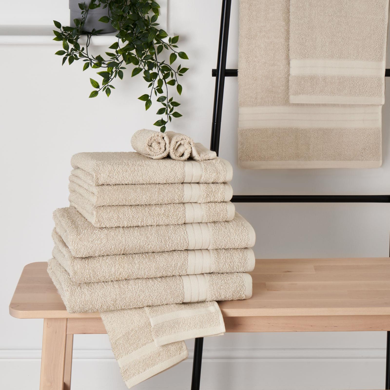 Dreamscene Luxury 100% Cotton Towels Bale Set Large Soft Bath Hand 12 PC 500 GSM