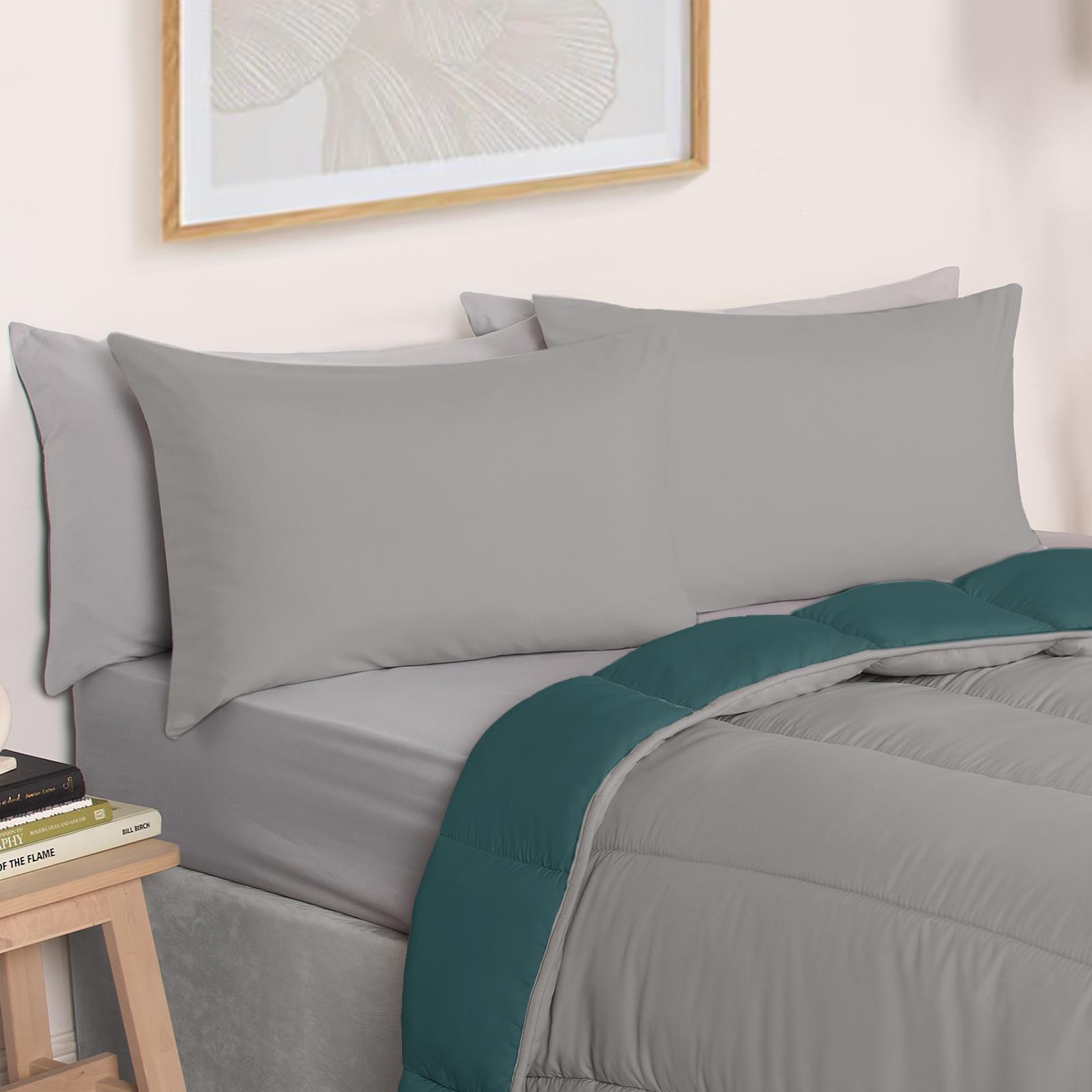 OHS Coverless 10.5 TOG Soft Duvet Pillowcase Quilted Bedding Set Single Double - Picture 105 of 107