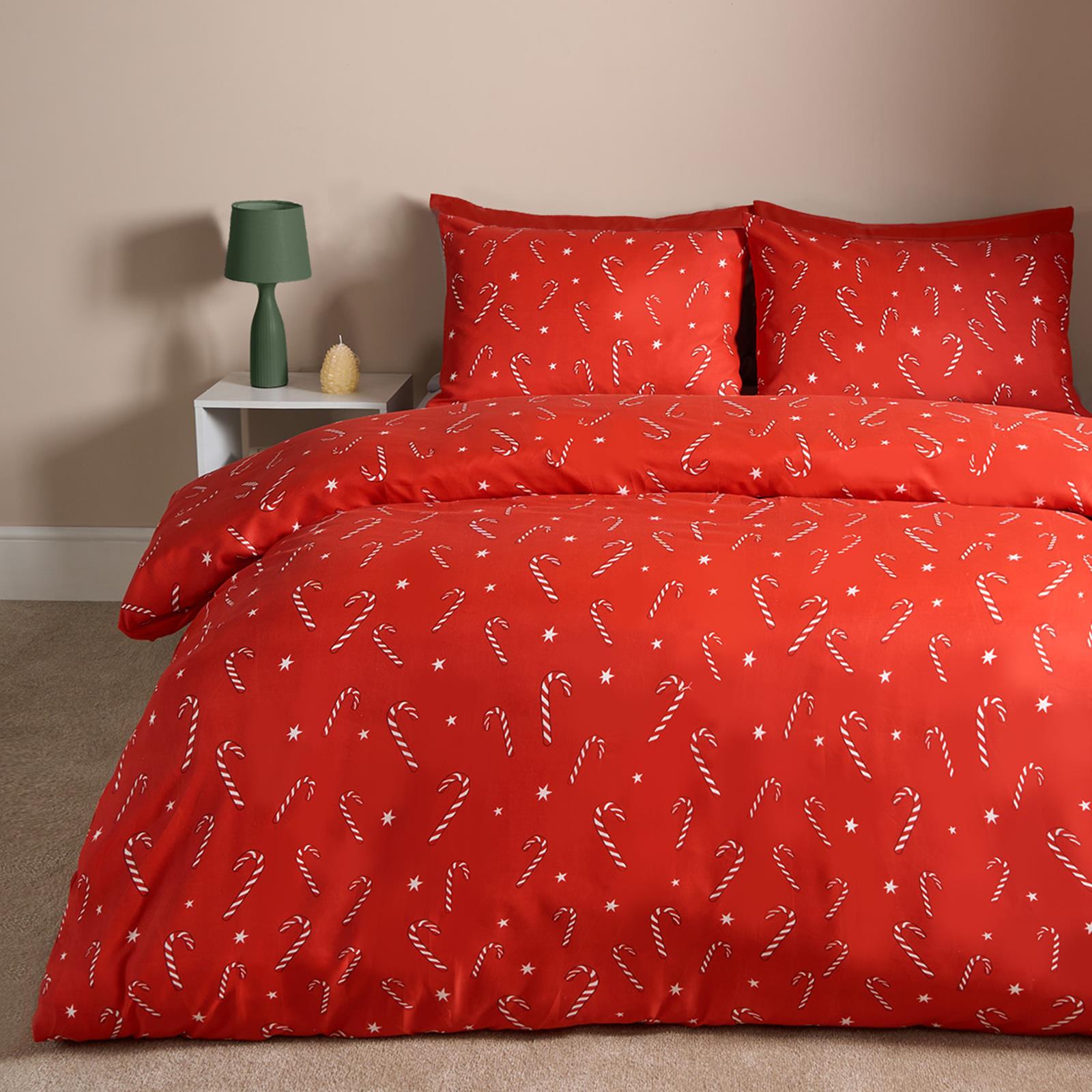 OHS Xmas Reversible Bedding Set Novelty Kids Duvet Cover with Pillowcase Double