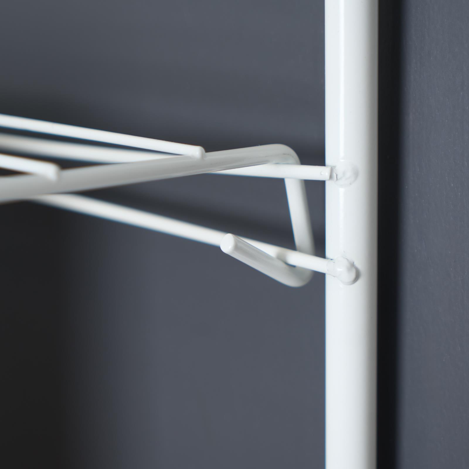 Over The Door Tiered Foldable Drying Rack Towel Storage Organiser Rail Hanger
