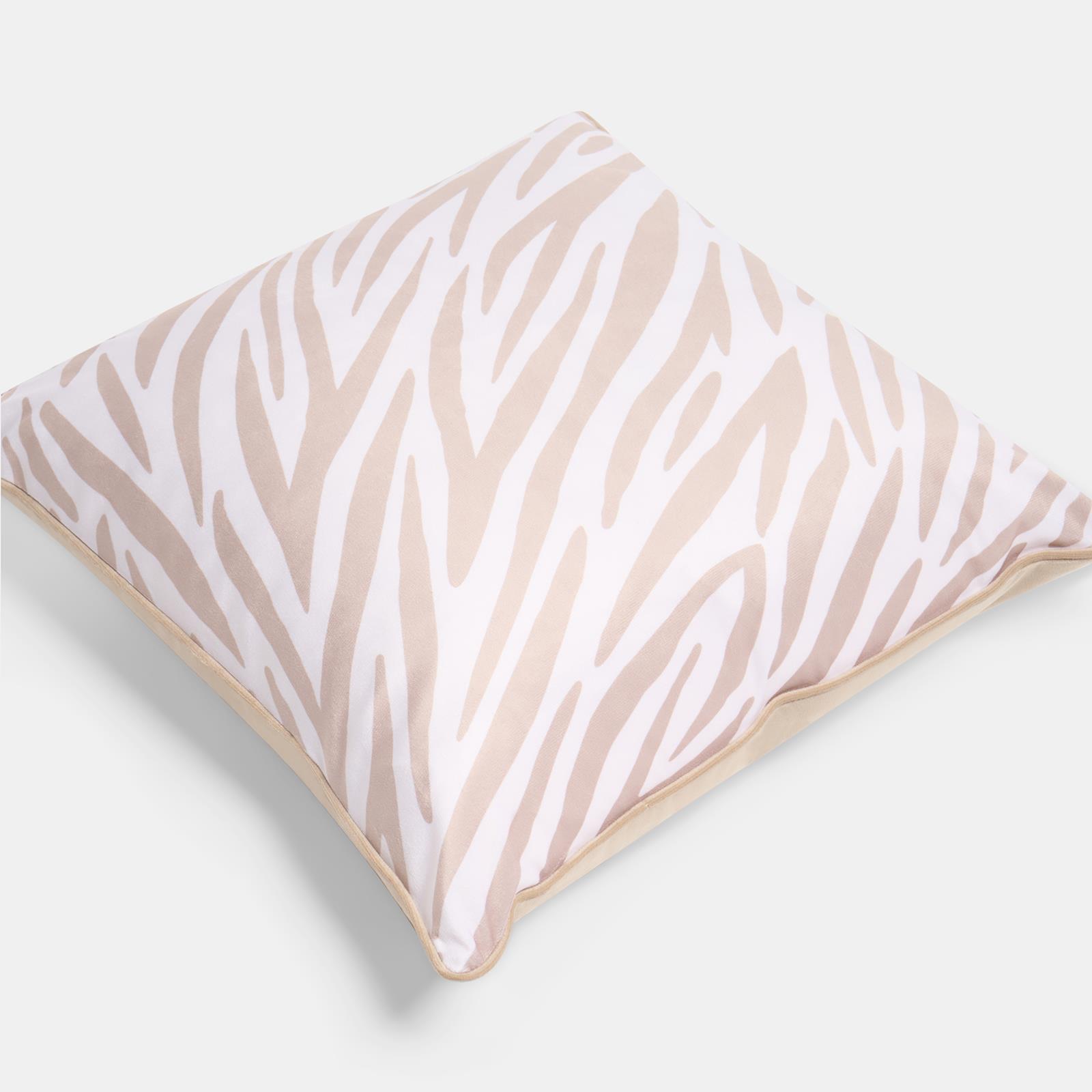 OHS Zebra Print Cushion Covers Matte Velvet Soft Luxury Square Pillowcases
