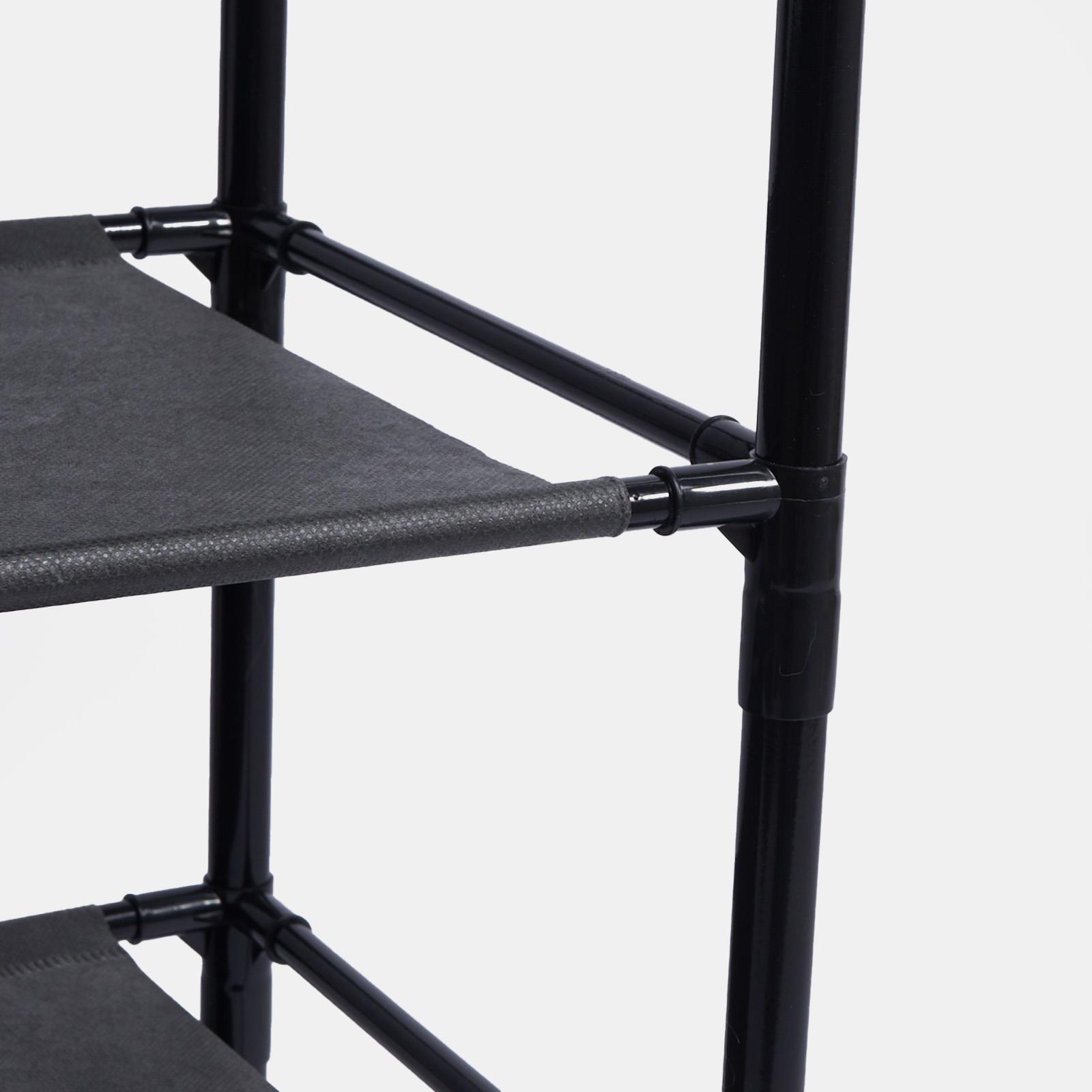 16 Hook Shelving Rack Storage Tier Unit Hallway Home Decor Wire Office Organiser