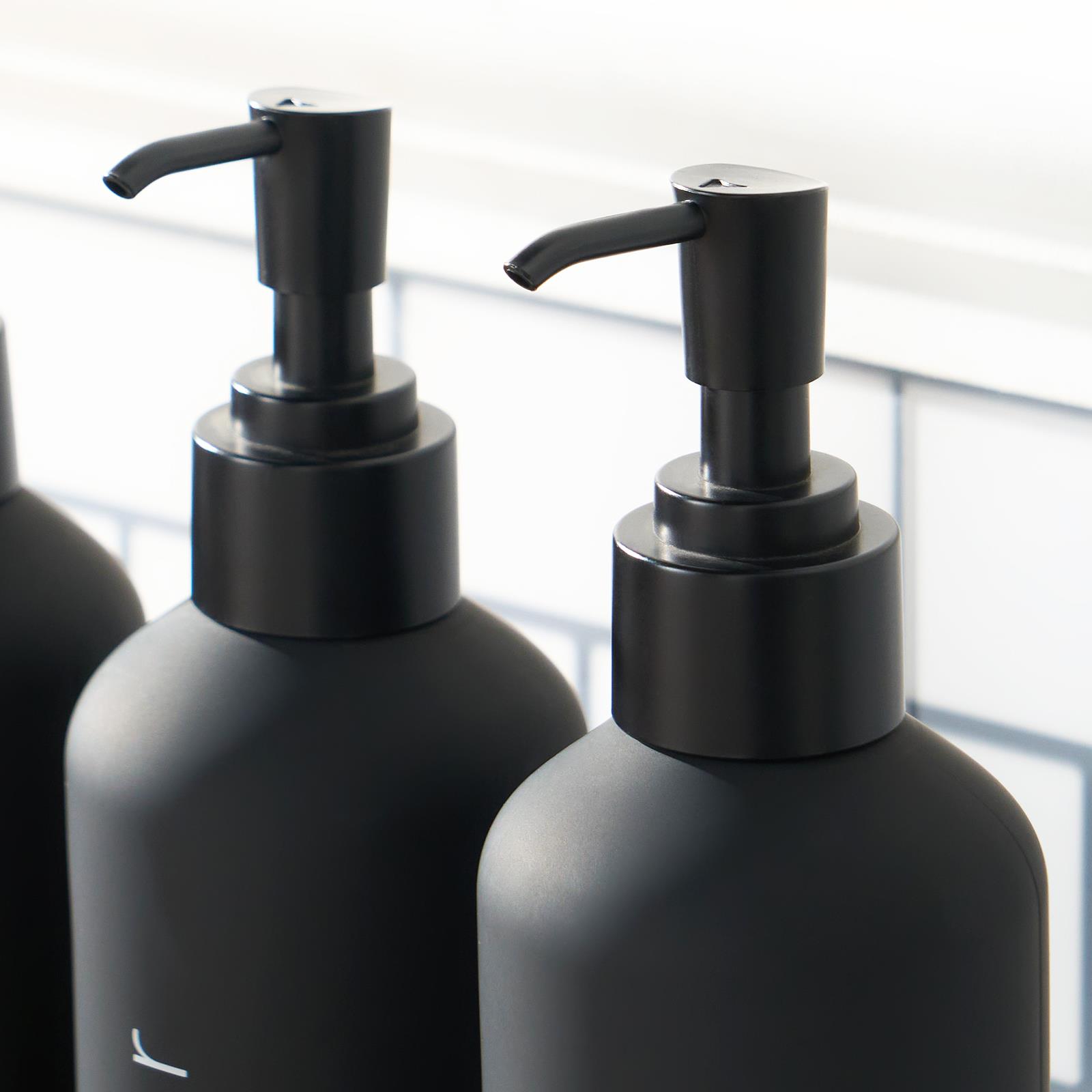 OHS Pump Bottle Dispensers 3 Pack Refillable Shampoo Conditioner Containers