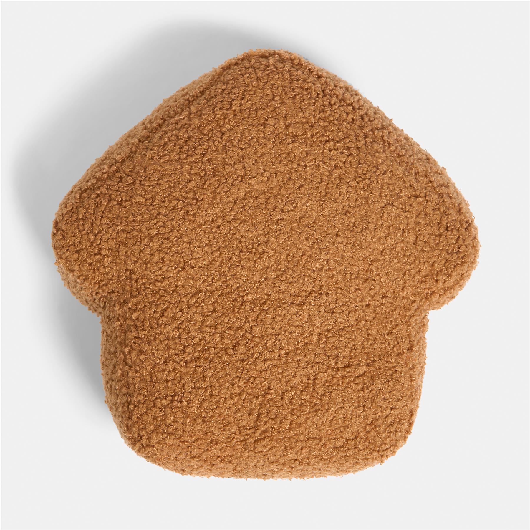 OHS Gingerbread House Cushion Xmas Festive Decor Novelty Scatter Pillow, Brown