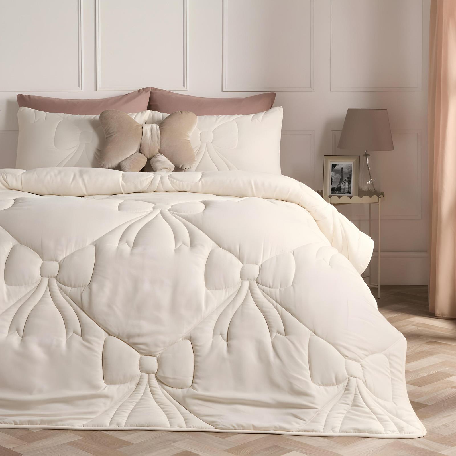 OHS Bow Lattice Coverless 7.5 TOG Duvet Bedding Set with Pillowcase