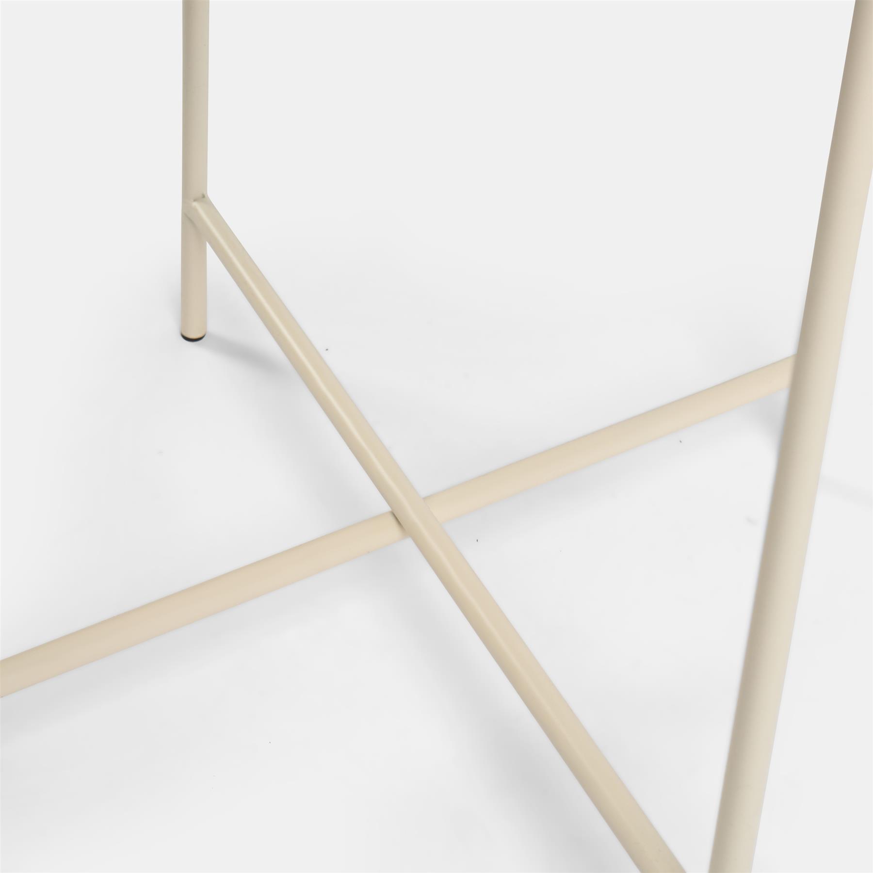 OHS Scallop Edge Side Table Coffee Tables with Metal Frame
