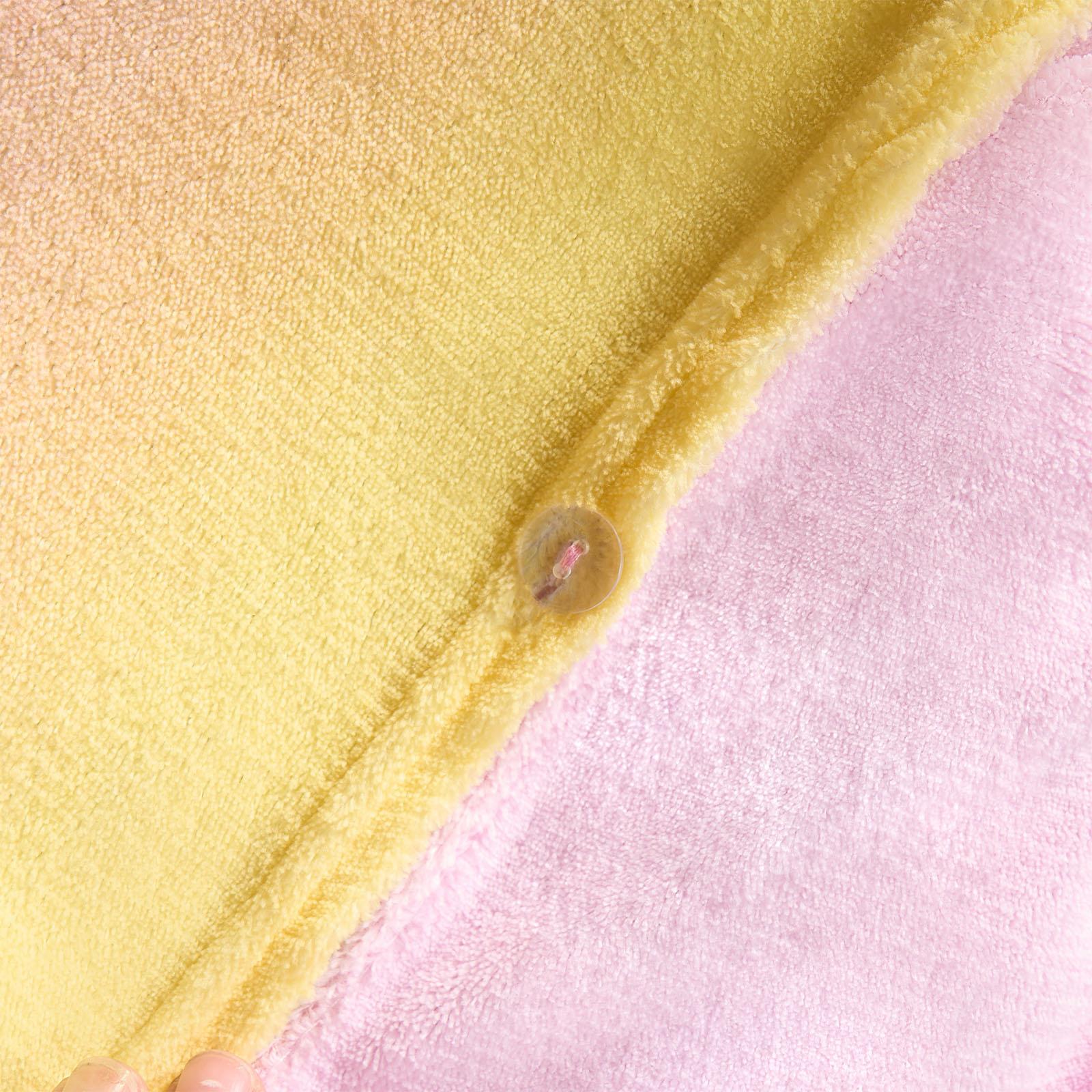 Ombre Fleece Duvet Cover Pillowcase Quilt Rainbow Bedding Set Soft Single Double