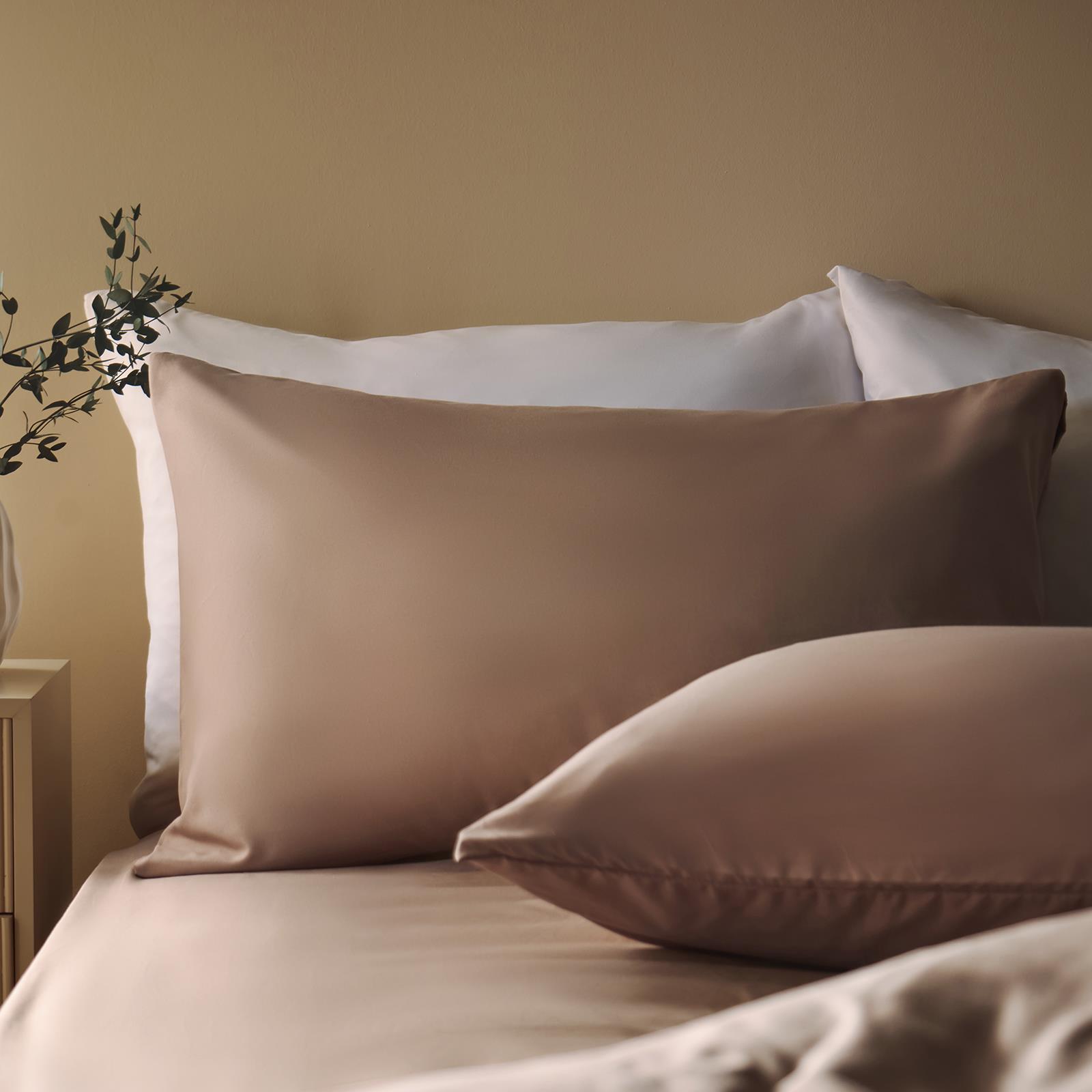 OHS Microfibre Housewife Pillowcases Set 2 Pack Wrinkle Resistant Pillow Covers