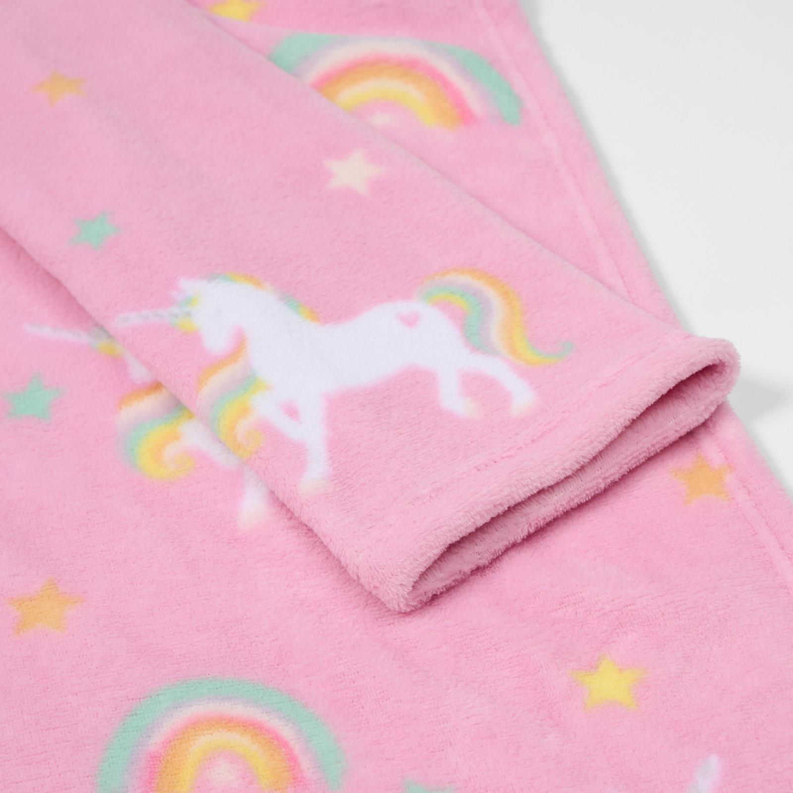 Kids Fleece Blanket with Sleeves Arms Wearable Supersoft Cosy Plush Warm Throw