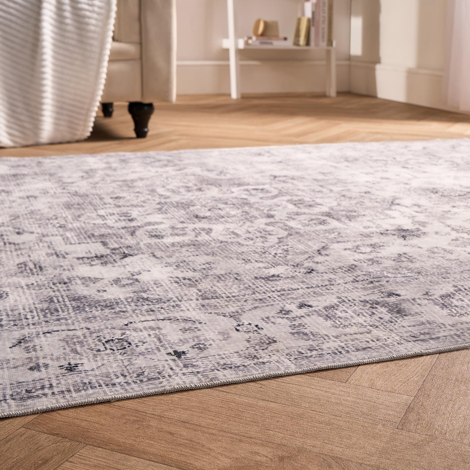 Washable Rug Vintage Living Room Bedroom Decor Non Slip Runners Soft Carpet Mat - Picture 18 of 29