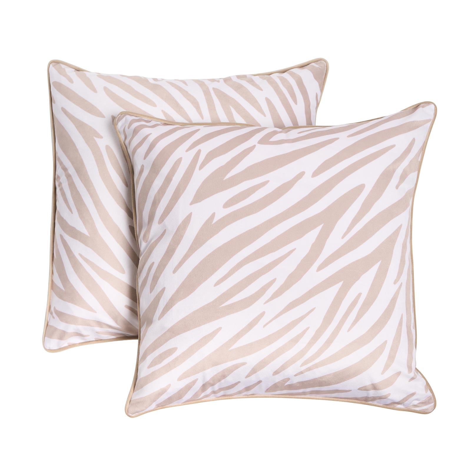 OHS Zebra Print Cushion Covers Matte Velvet Soft Luxury Square Pillowcases
