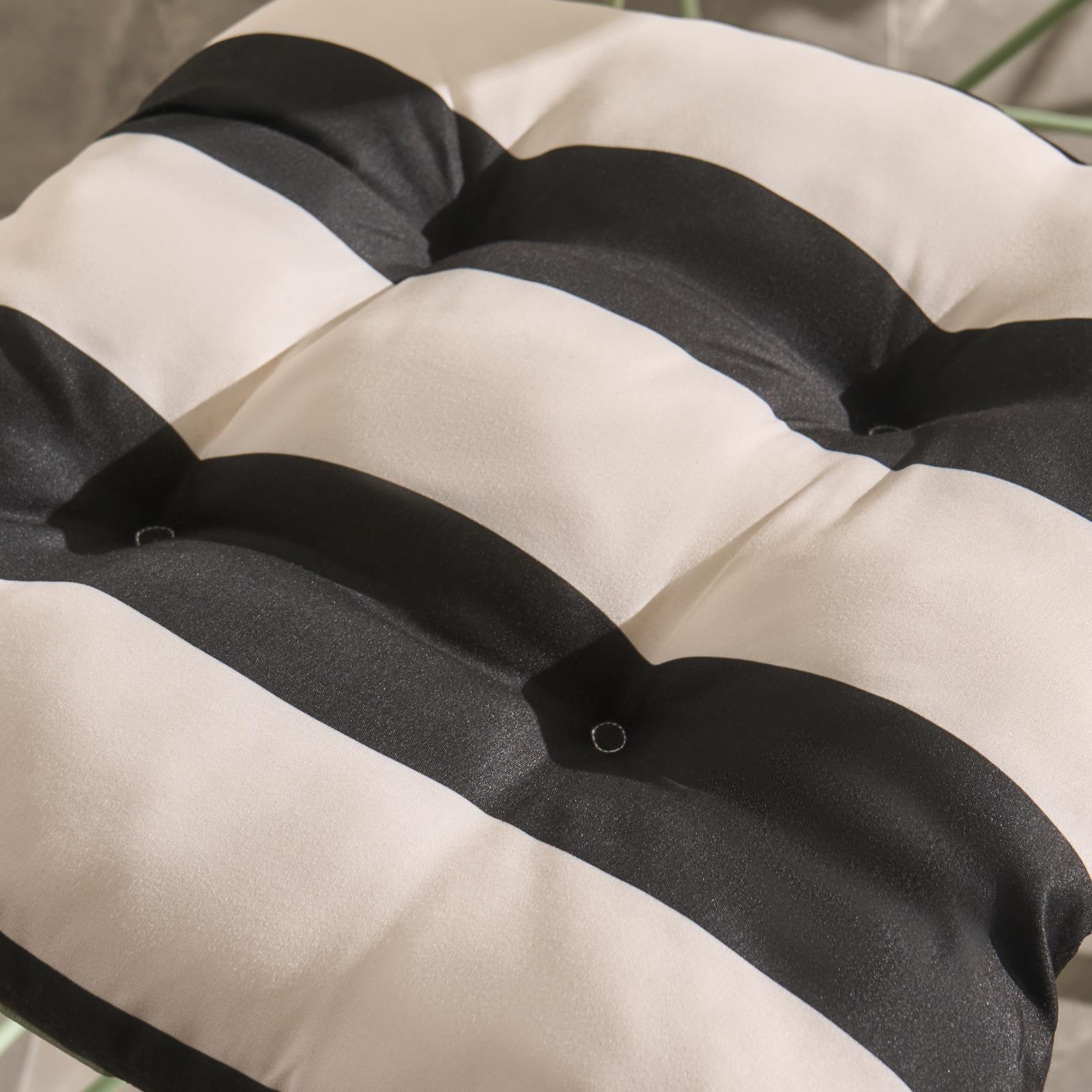 OHS Seat Pads 2 Water Resistant Outdoor Cushions Garden Chair Covers Ties