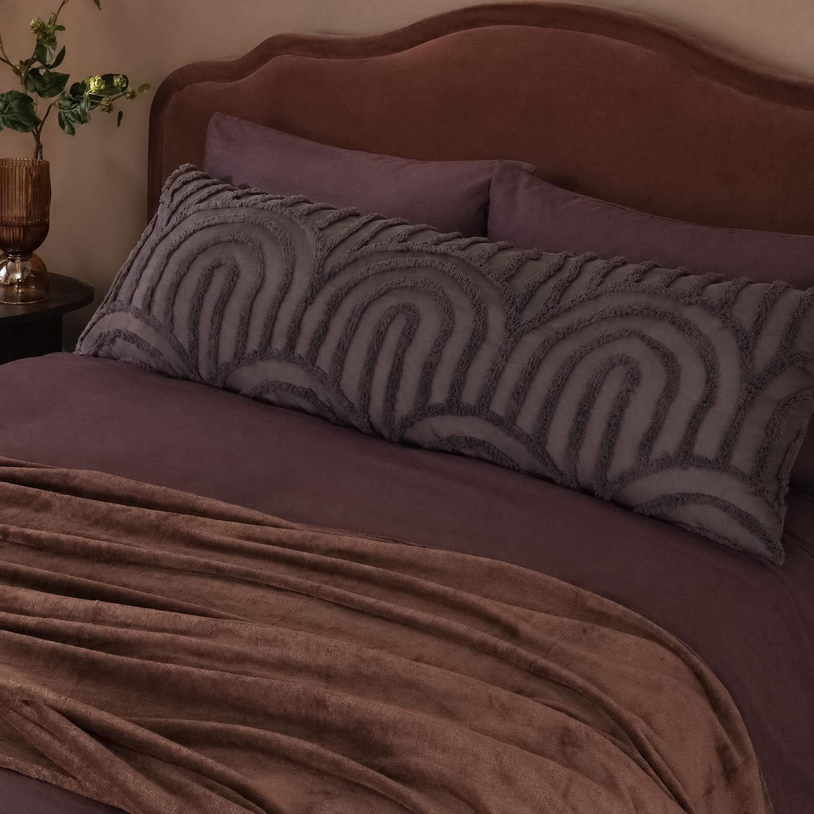 OHS Tufted Arches Bolster Cushion Fleece Soft Maternity Support Filled Pillow