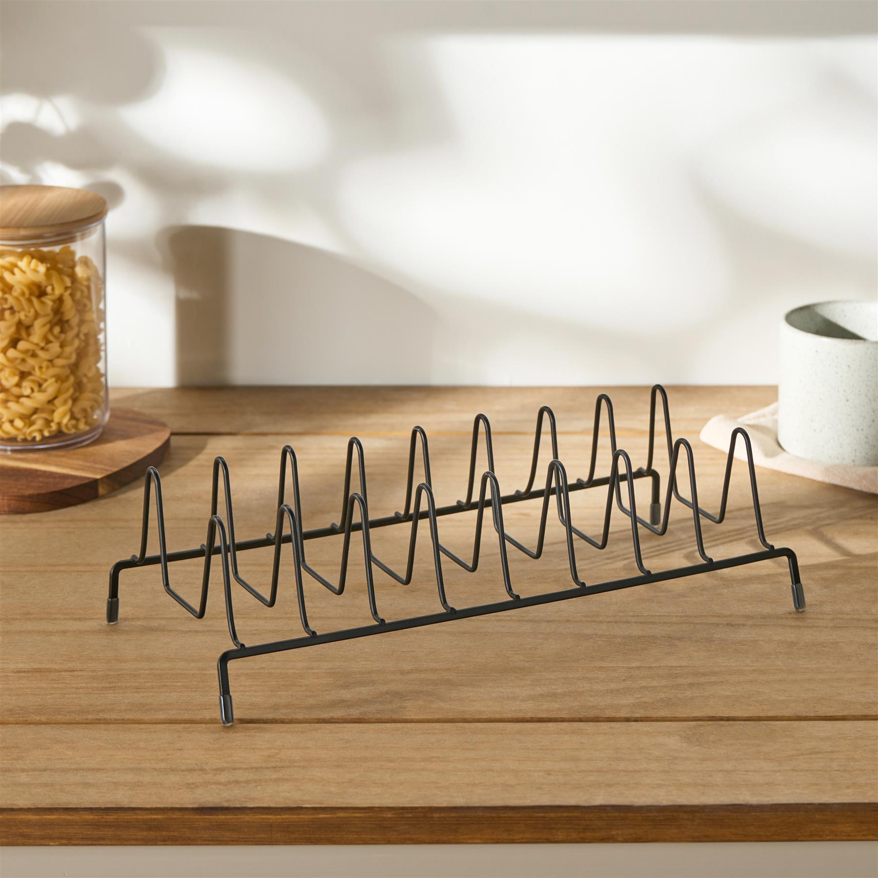 OHS Plate Holder Organiser Storage Dish Drainer Kitchen Drying Rack Metal Frame