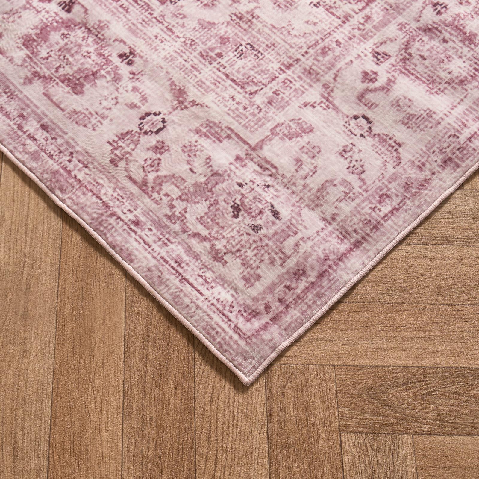 Washable Rug Vintage Living Room Bedroom Decor Non Slip Runners Soft Carpet Mat - Picture 14 of 29