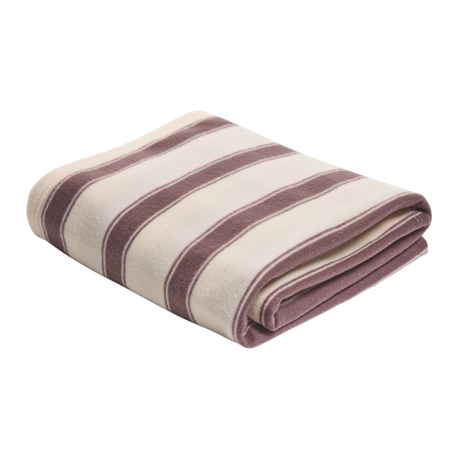 OHS Stripes Print Throw Soft Blanket Polar Fleece Lightweight Bedspread