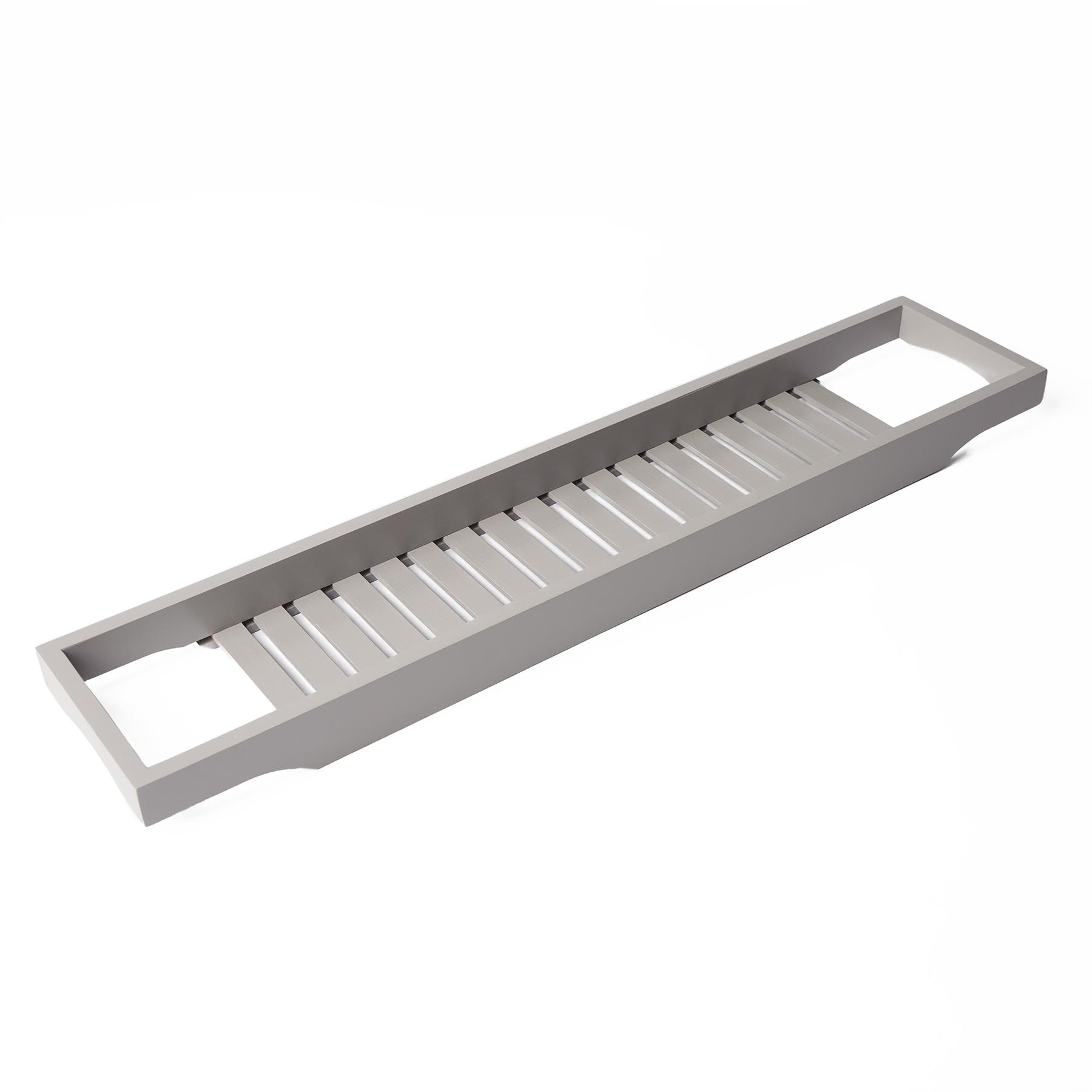 OHS Wooden Bath Tub Rack Storage Bathroom Caddy Shelf Tray Soap Holder Tidy Unit - Picture 3 of 16