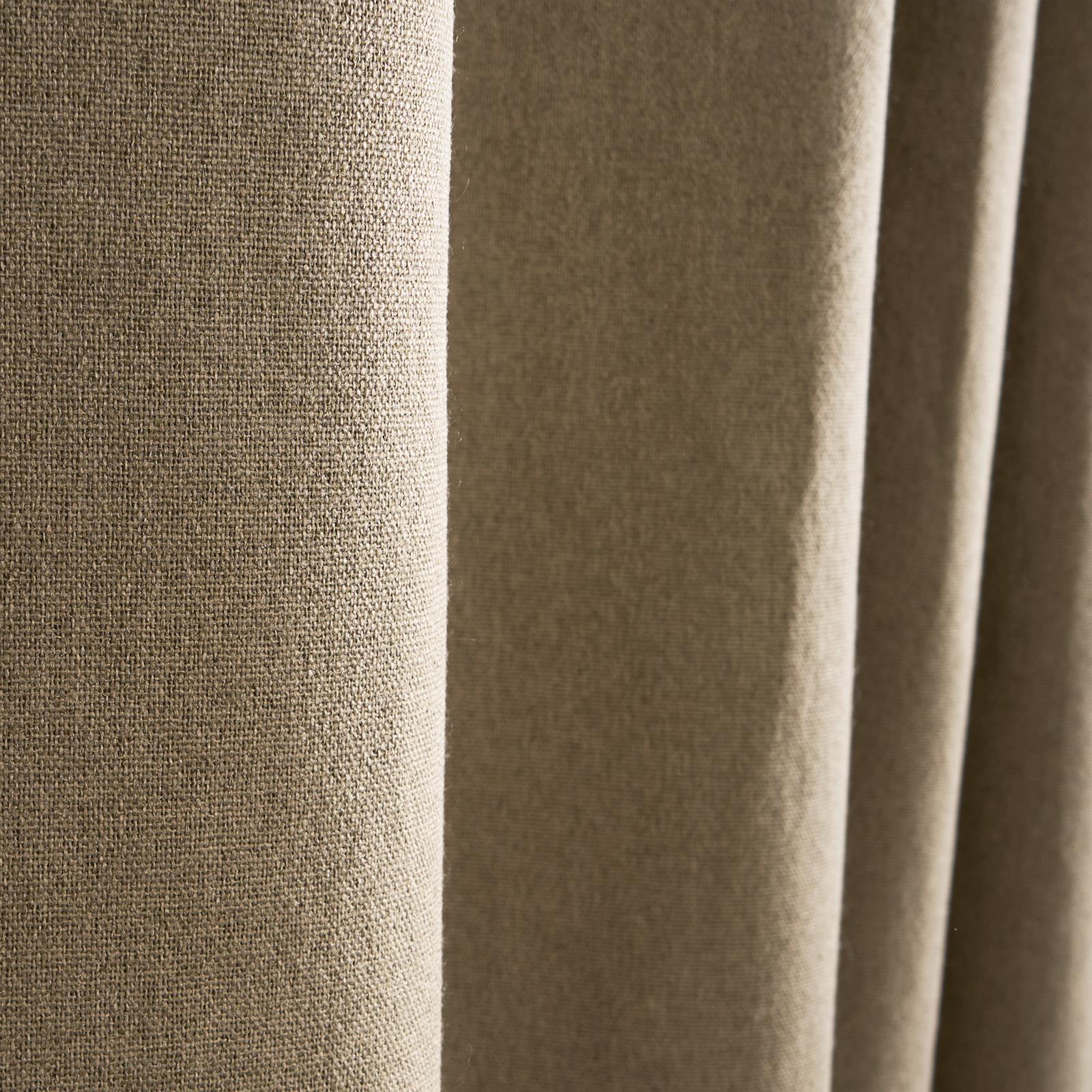 Pair of Eyelet Blackout Curtains Woven Ready Made Ring Top Thermal Texture Thick - Picture 41 of 48